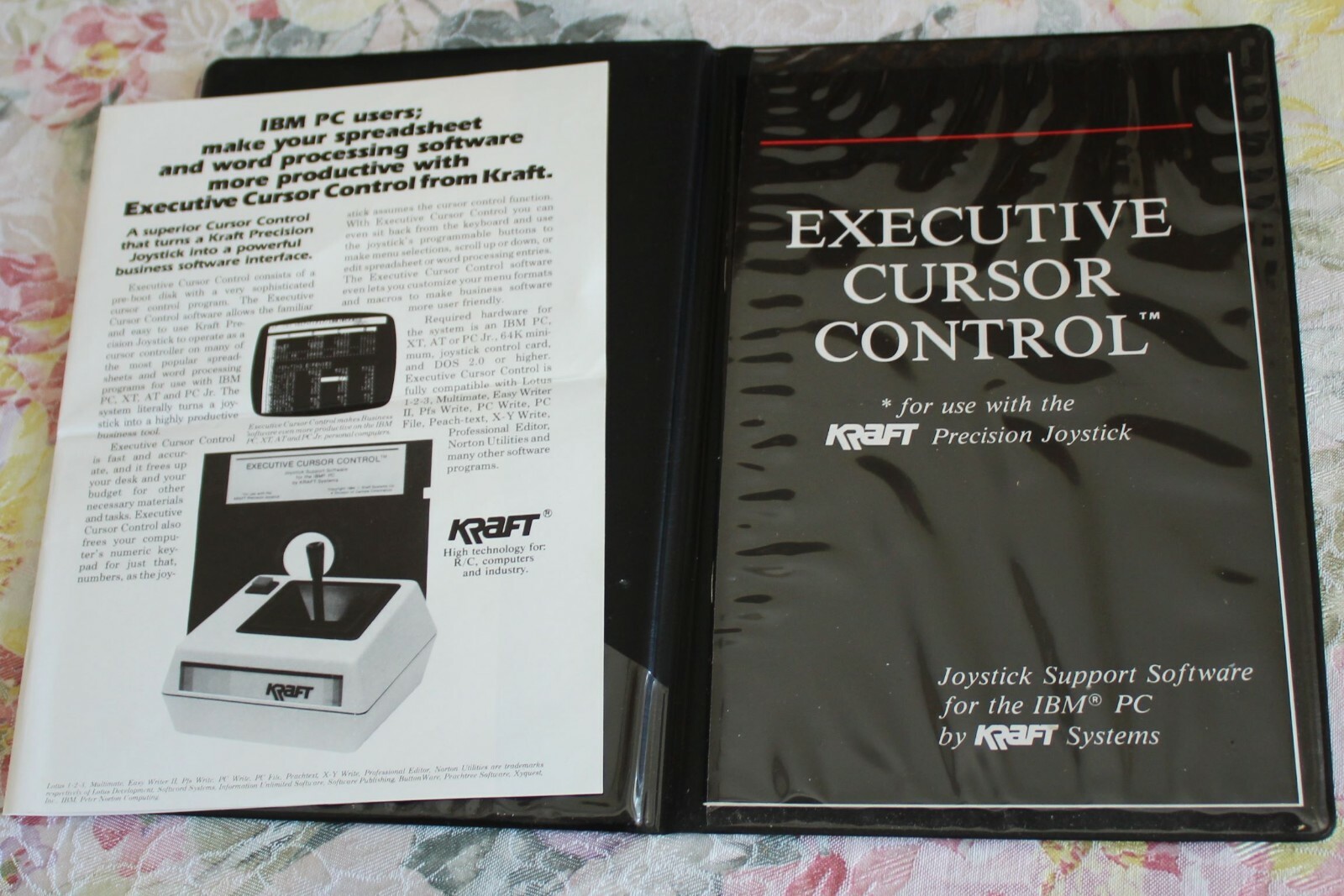 VTG 1984 Kraft Precision Joystick Executive Cursor Control MANUAL ONLY IBM PC