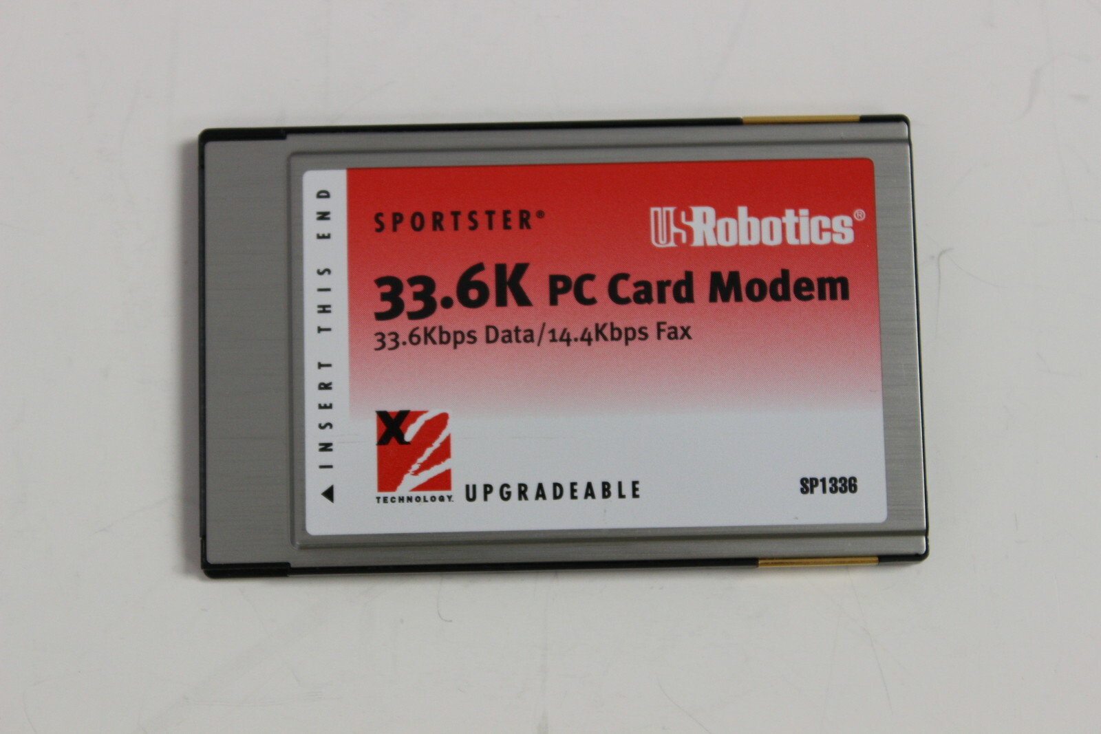 US ROBOTICS SP1336 SPORTSTER 33.6K PC CARD MODEM 33.6KBPS DATA/14.4KBPS FAX