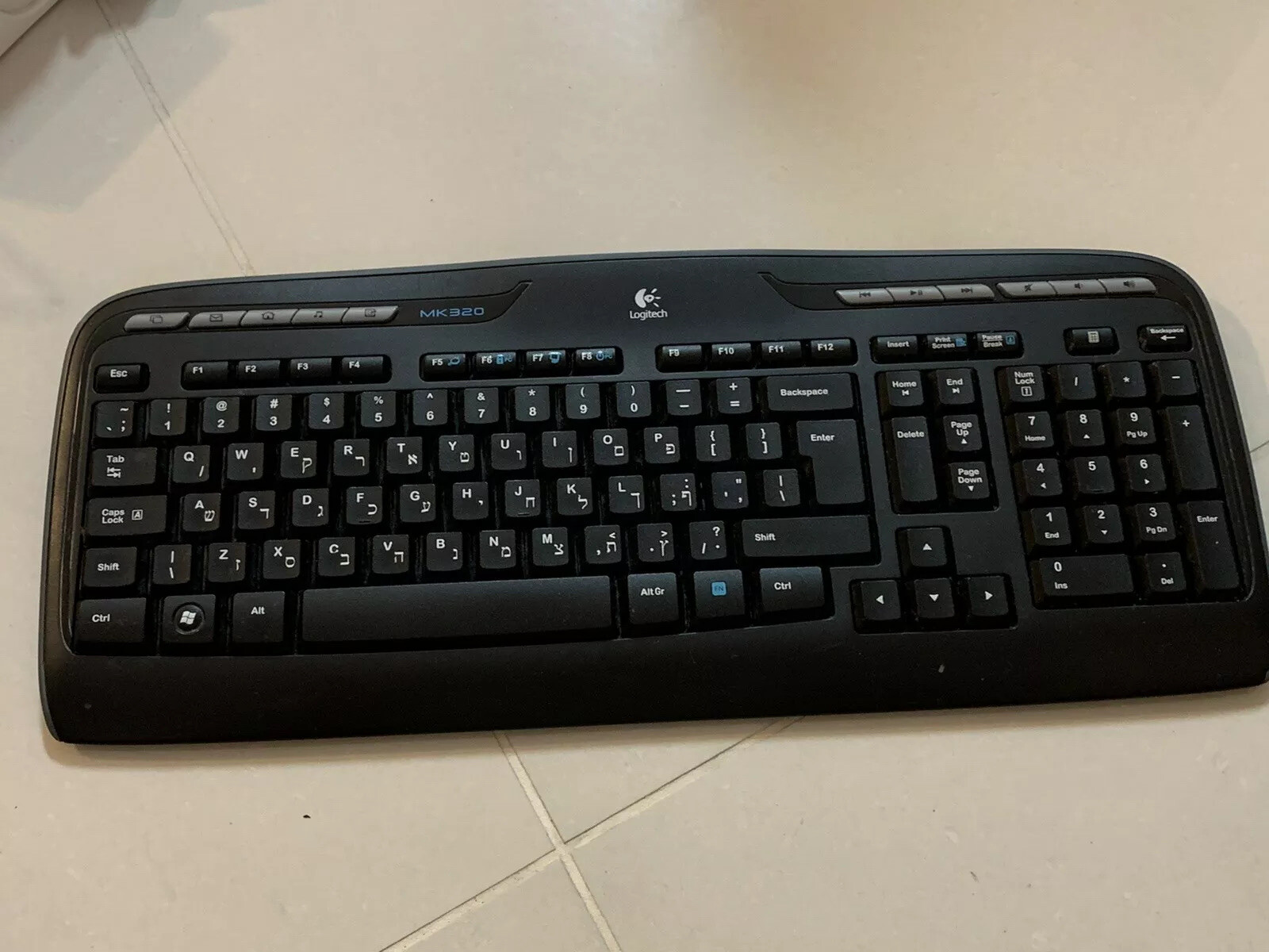 Logitech MK320 Wireless Keyboard Only With Original RECEIVER