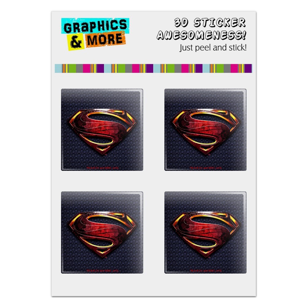 Justice League Movie Superman Logo Computer Case Modding Badge Stickers Set
