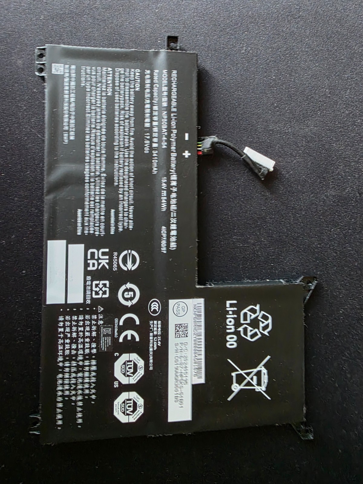 OEM NP50BAT-4-54 Battery for Clevo X17 Schenker XMG Focus 16 Gigabyte G5 KF KE