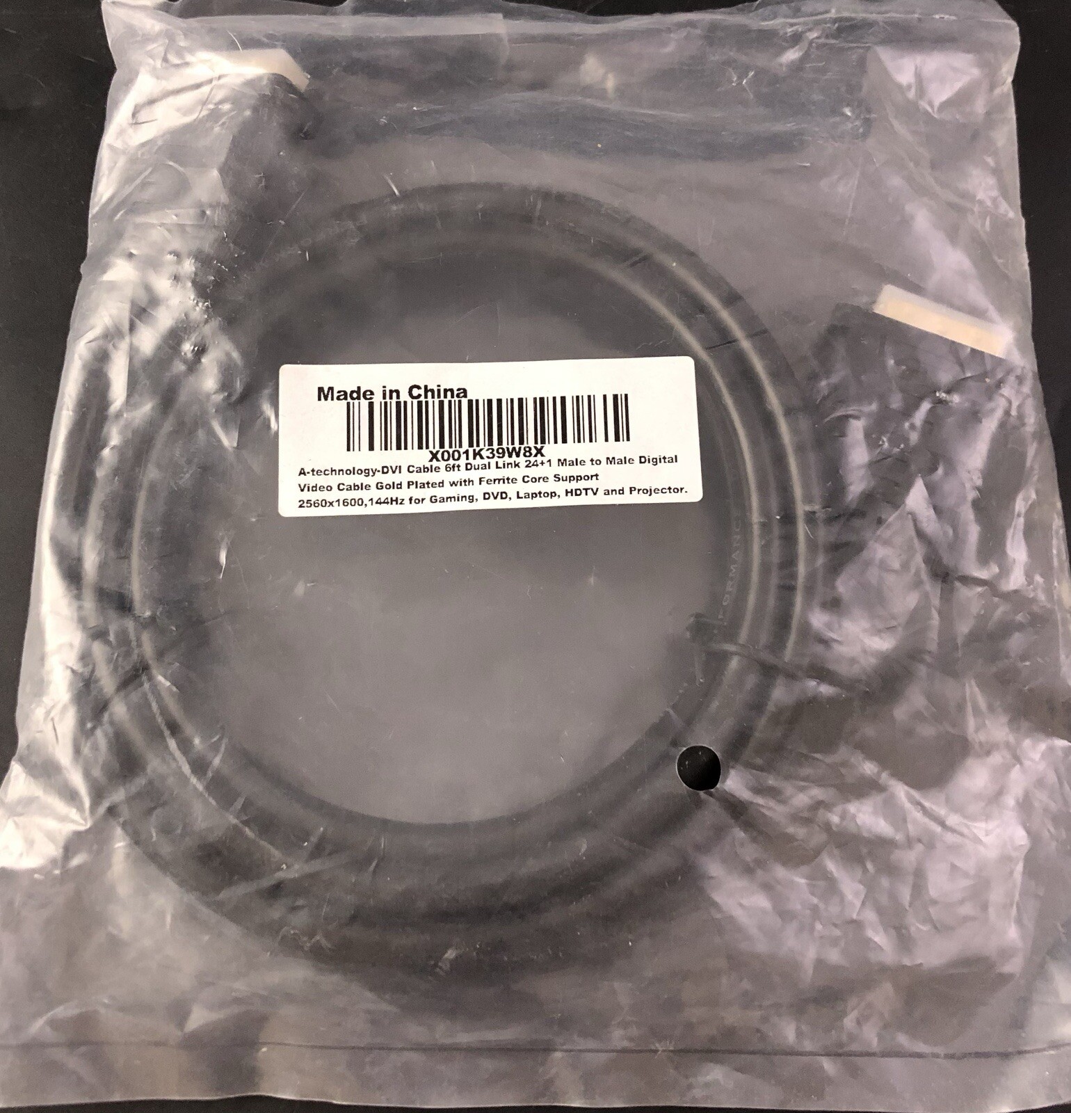 A-technology-DVI Cable 6ft Dual Link Lot Of 3 Vj06