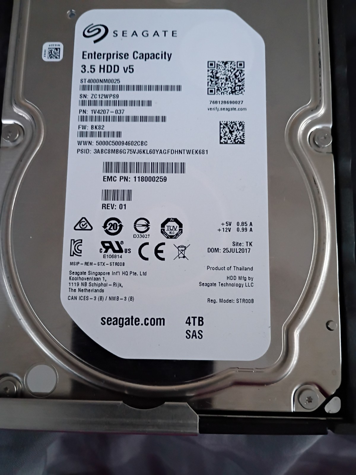 Seagate Enterprise Capacity 3.5 HDD V5