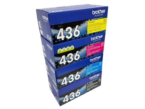 Brother TN436 Compatible Toner Cartridge Set 4 Pack High Yield Black Cyan Magent