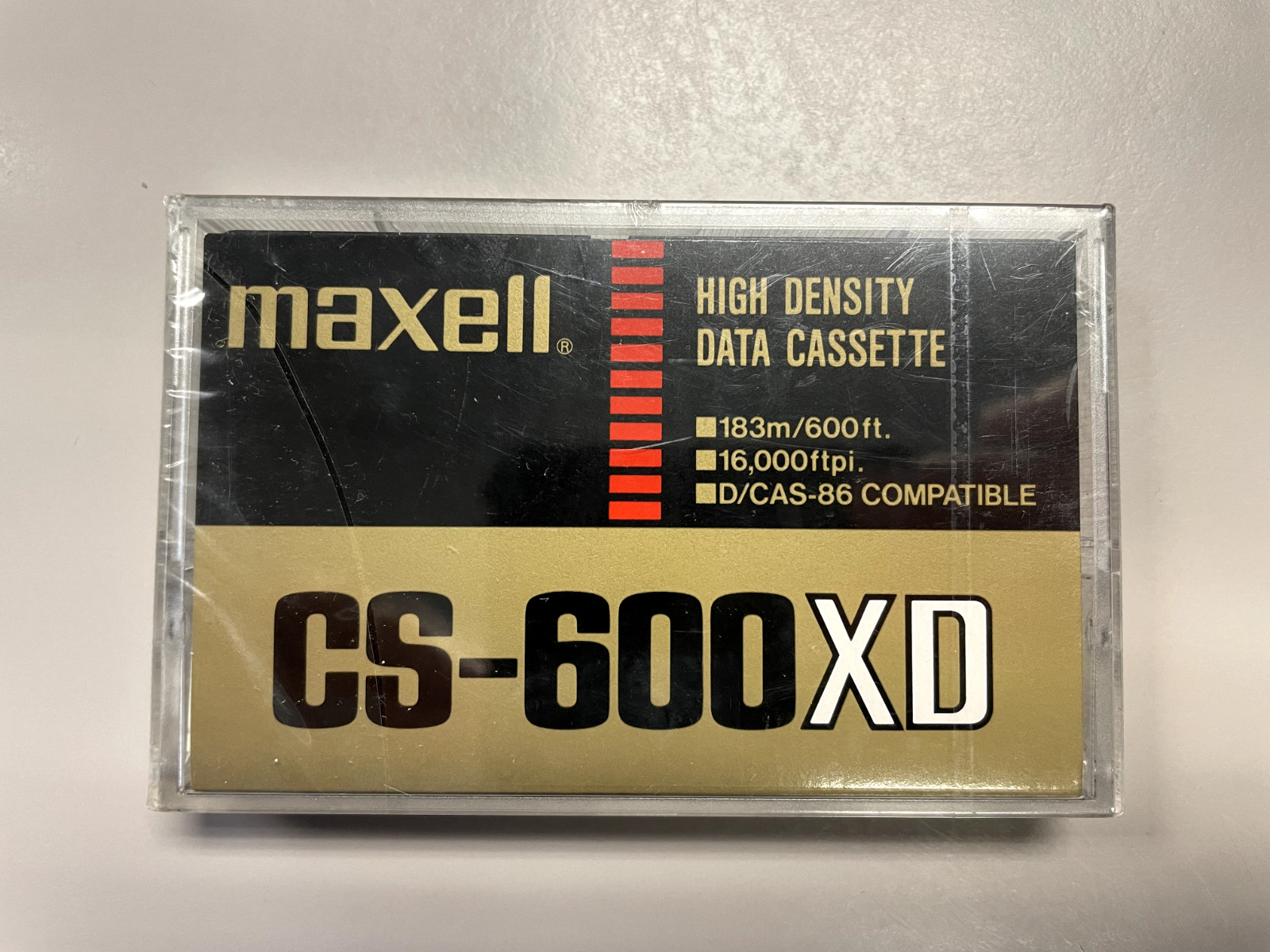 Maxell CS-600XD High Density Data Cassette New Sealed Packaging - Cracked Case