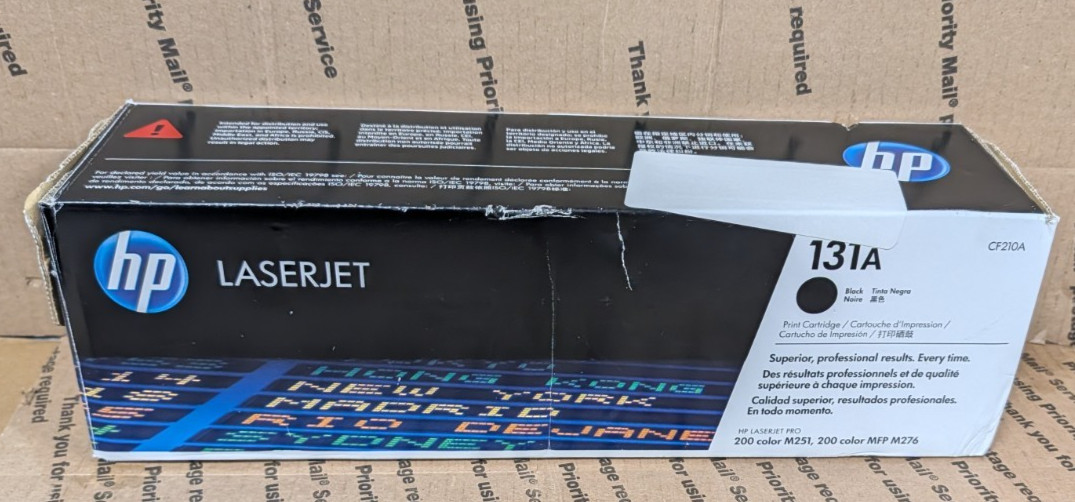 (open box) HP 131A CF210A Black Toner Cartridge Genuine HP LaserJet
