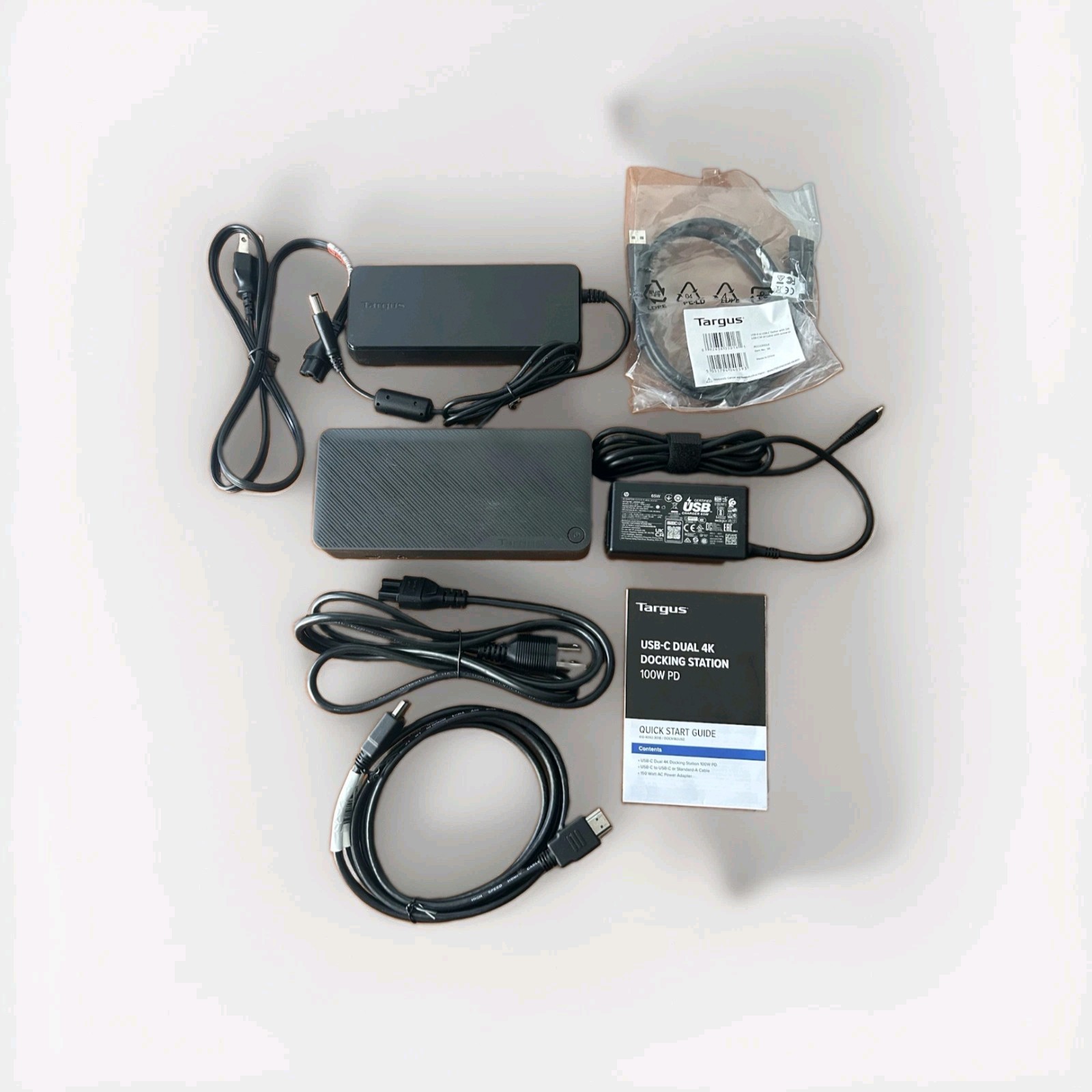 Targus DOCK182-A1 USB-C Dual 4K Docking Station 100W PD DisplayLink New