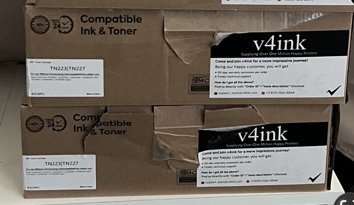 2 PACK…V4 Ink Toner Set TN223 TN227 Exp 2026