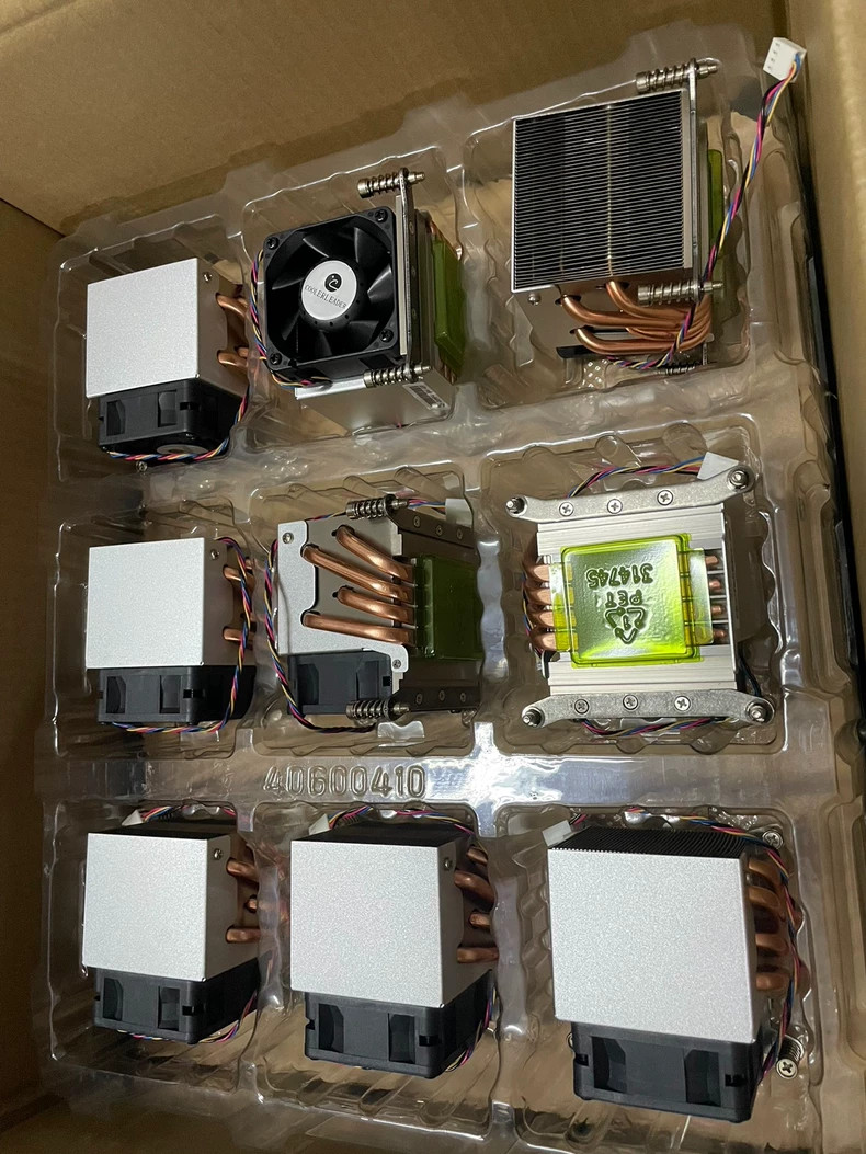 Delta 2U Server CPU Cooler LGA2011 LGA2066 for X79 X99 6 Heatpipes 260W TDP