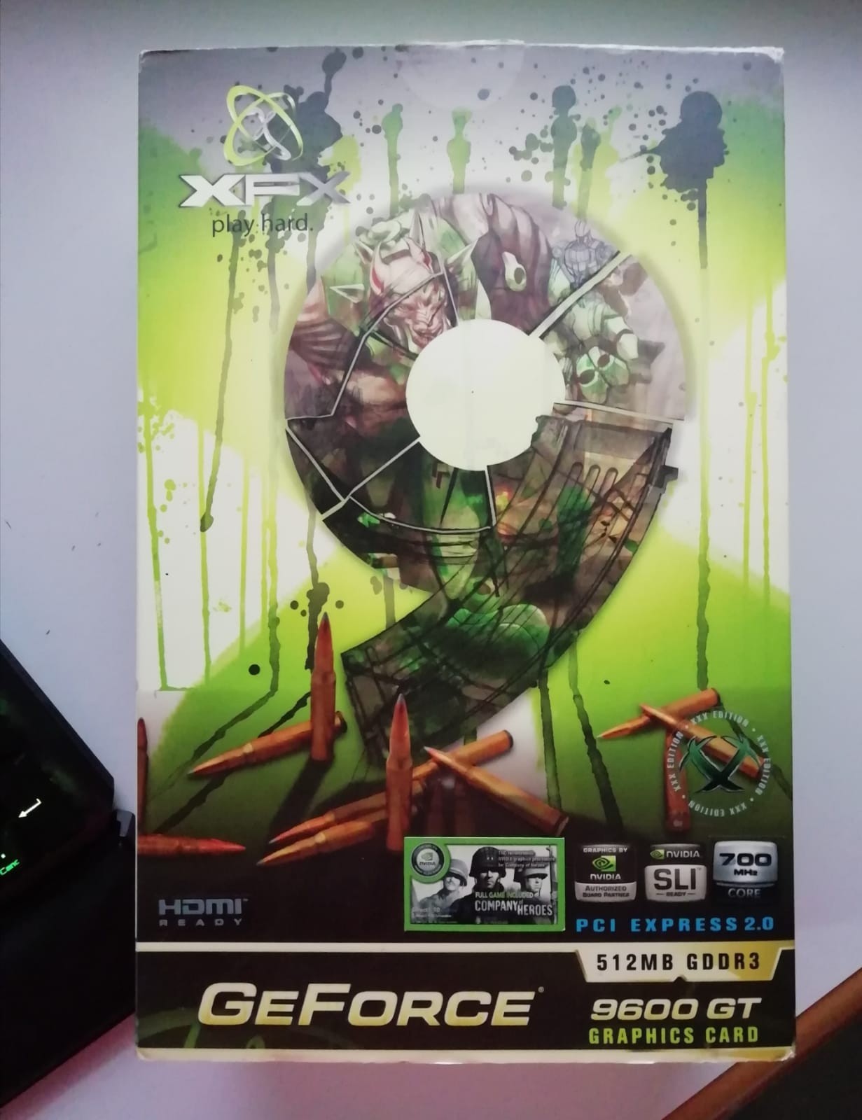XFX GeForce 9600 GT 700M Boxed (No CD) Original Cables 1 Sealed Vintage GPU 2008