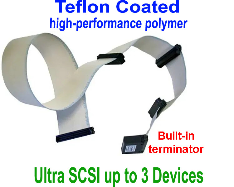 Thomas & Betts 68-Pin Ultra SCSI LVD/SE Cable 3-Drive with Built-in Terminator
