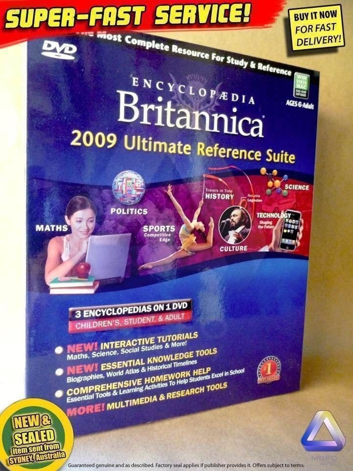 Britannica ULTIMATE Edition (NEW) Windows PC Encyclopaedia educational software