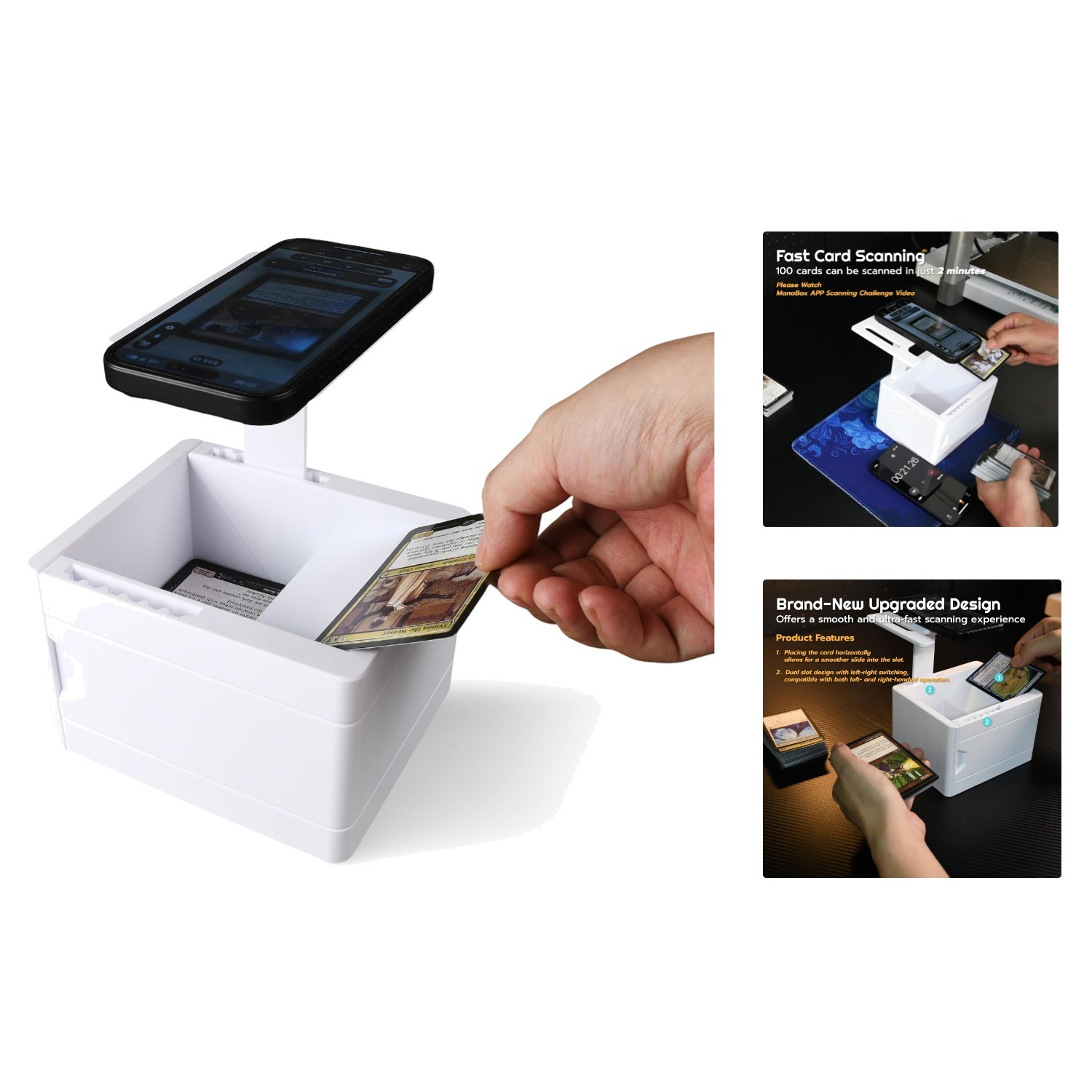 Next-Gen TCG Card Scanner Holder - Effortless Scanning with 300 DPI Resolution
