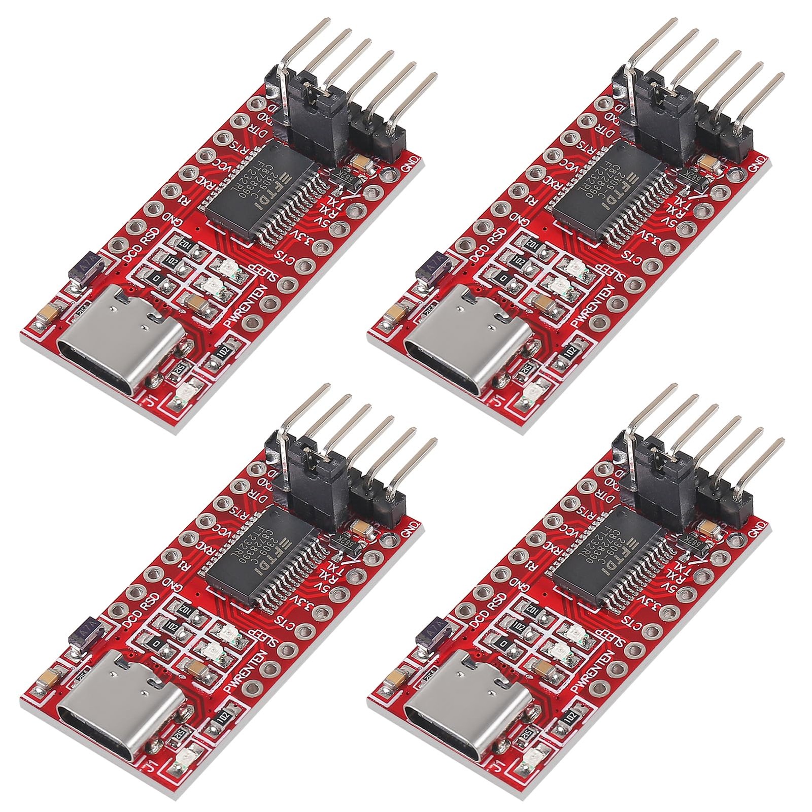 ACEIRMC 4pcs Type-C FT232RL USB to TTL Serial Converter Adapter Module 3.3V 5.5V