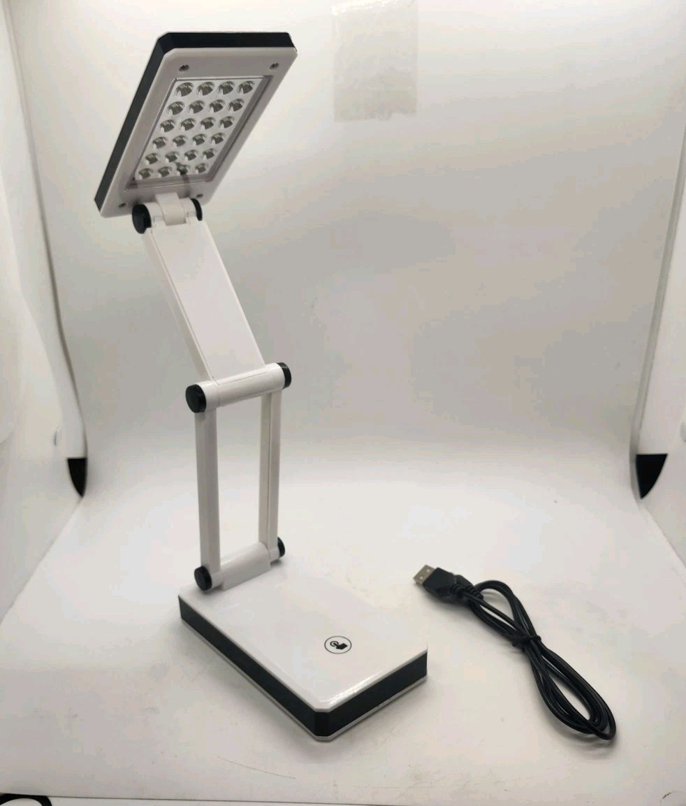 Portable Foldable 24 LED USB Desk Lamp Adjustable Reading Light White work light