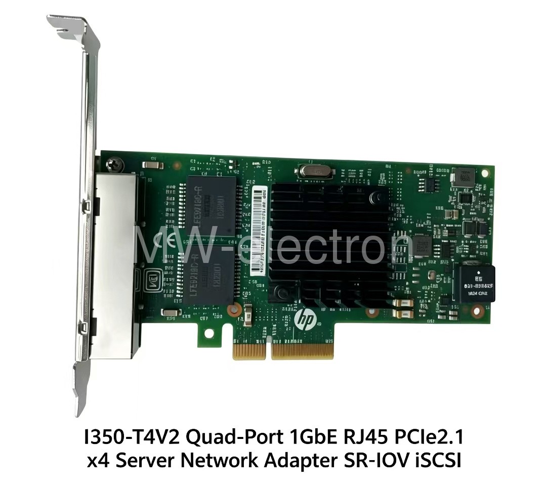 Original Intel I350-T4V2 1GbE Ethernet Server Adapter I350-T4V2BLK with Hologram