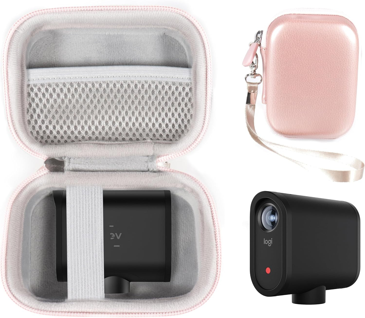 Case for Logitech for Creators Mevo Start, Wireless Live Streaming Camera, (Rose