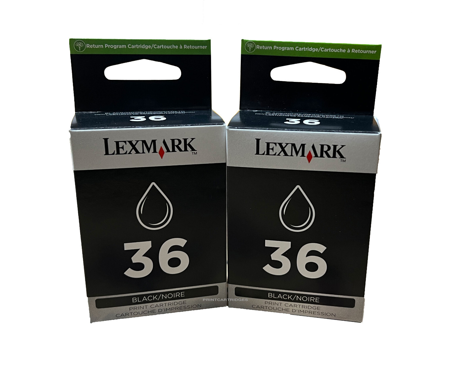 2pcs Lexmark 36 genuine Ink Cartridges In Retail Box