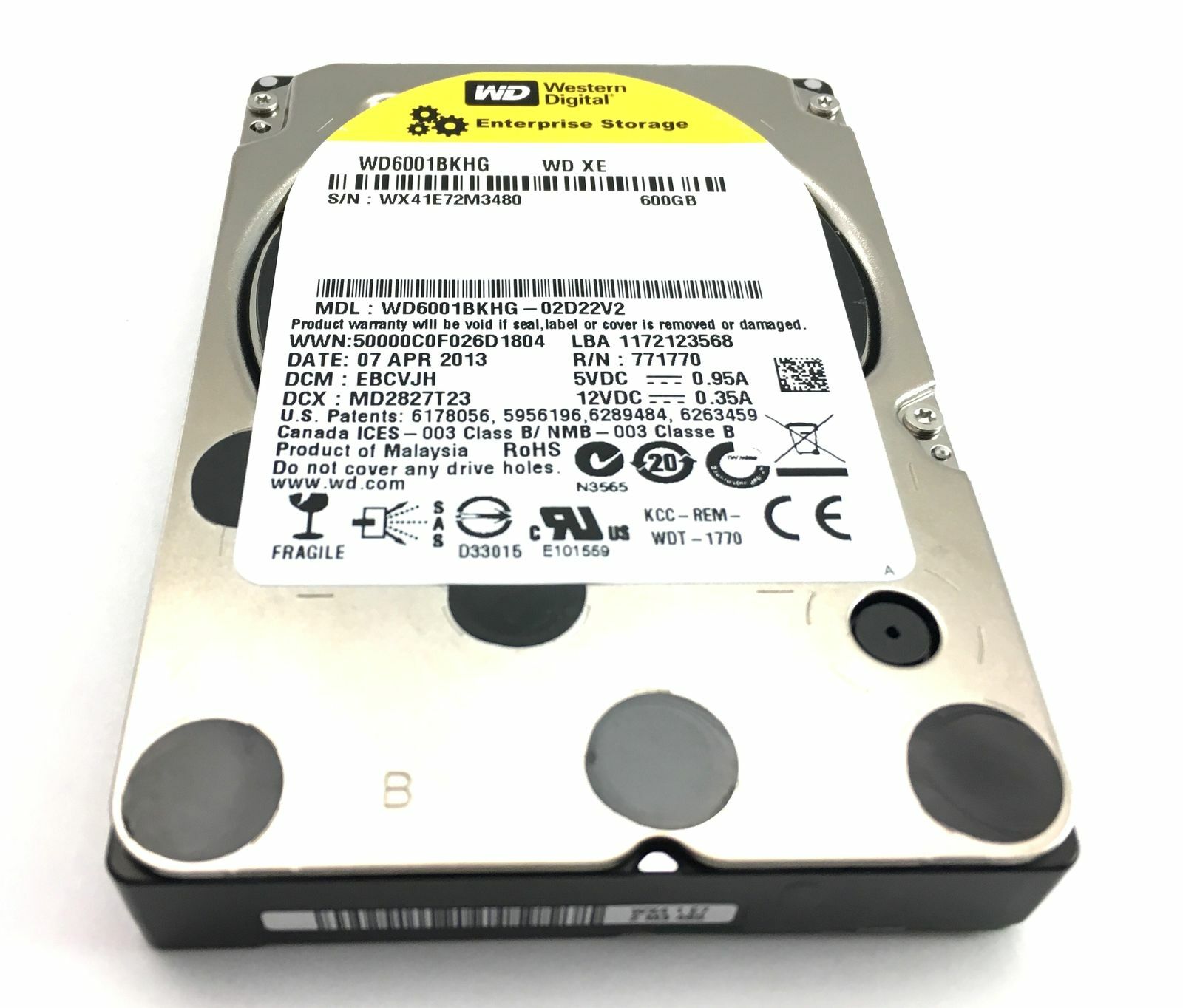 Dell compatible Western Digital WD6001BKHG-02D22V3 2.5" 600gb SAS HDD