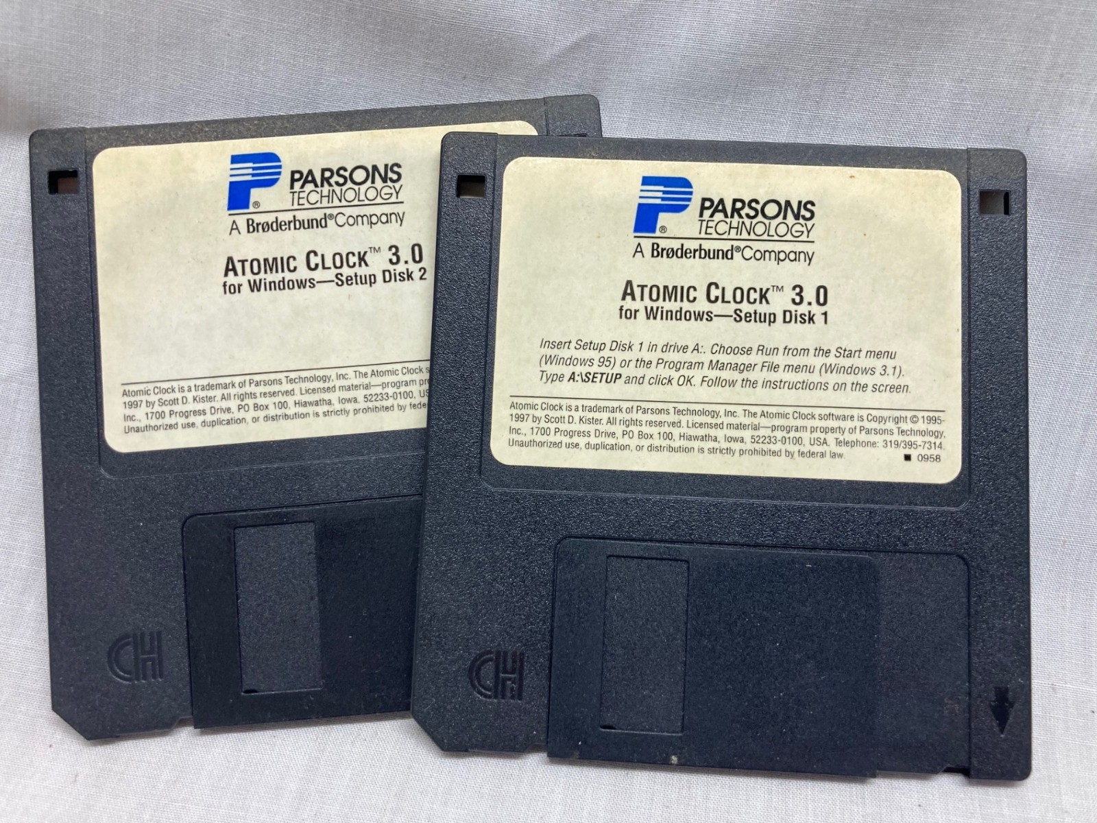 Atomic Clock 3.0 For Windows 3.5 Floppy Disks 1997 Parsons Technology