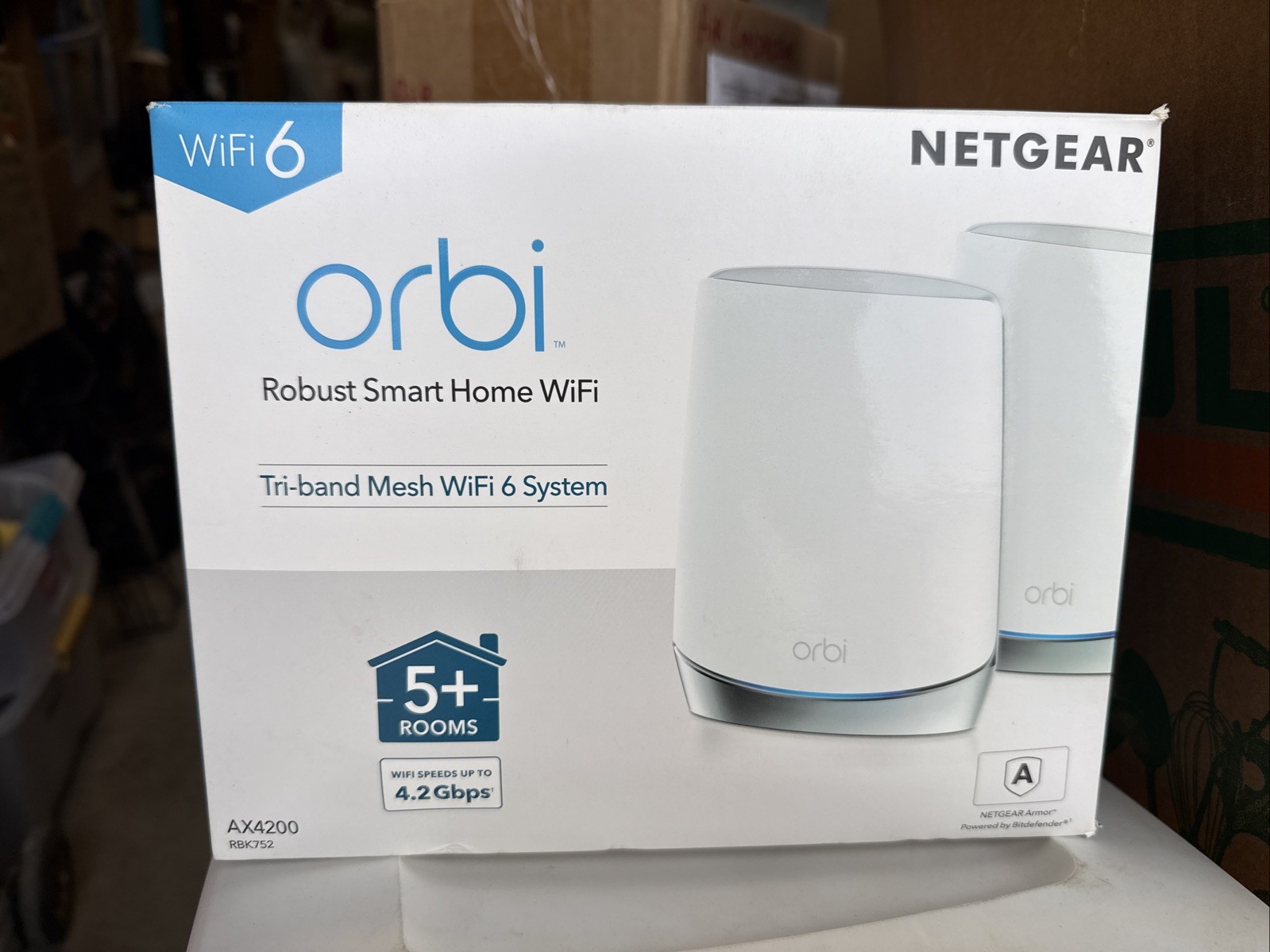 NETGEAR Orbi AX4200 Wireless-Wi-Fi 802.11ax 3-Ports Router - RBK752100NAS