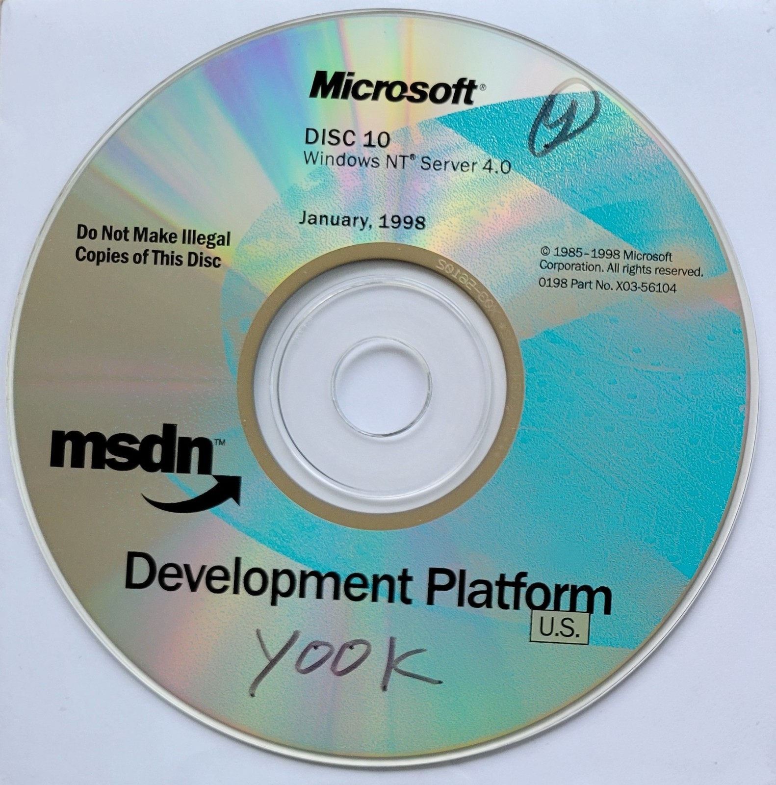 Vintage - Microsoft Windows NT Server 4.0 January, 1998