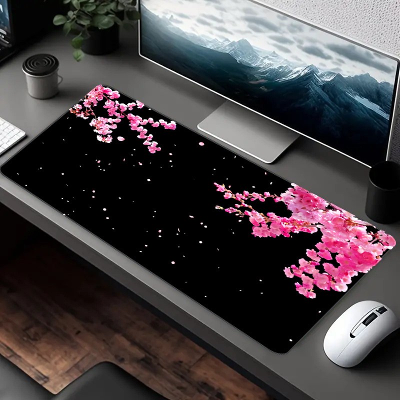 1pc Extra Large Gaming Mouse Pad with Cherry Blossom Design Mouse Pads for Desk√