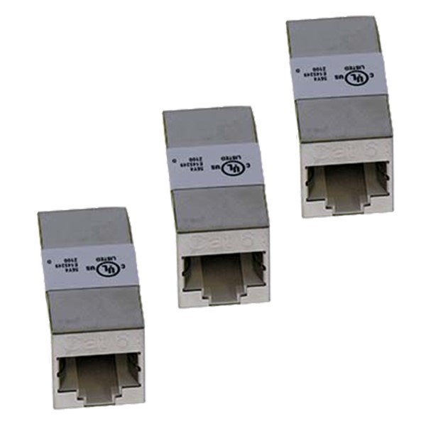 3x Cat6 RJ45 Female to Female Shielded Inline Coupler Extender Straight Cable