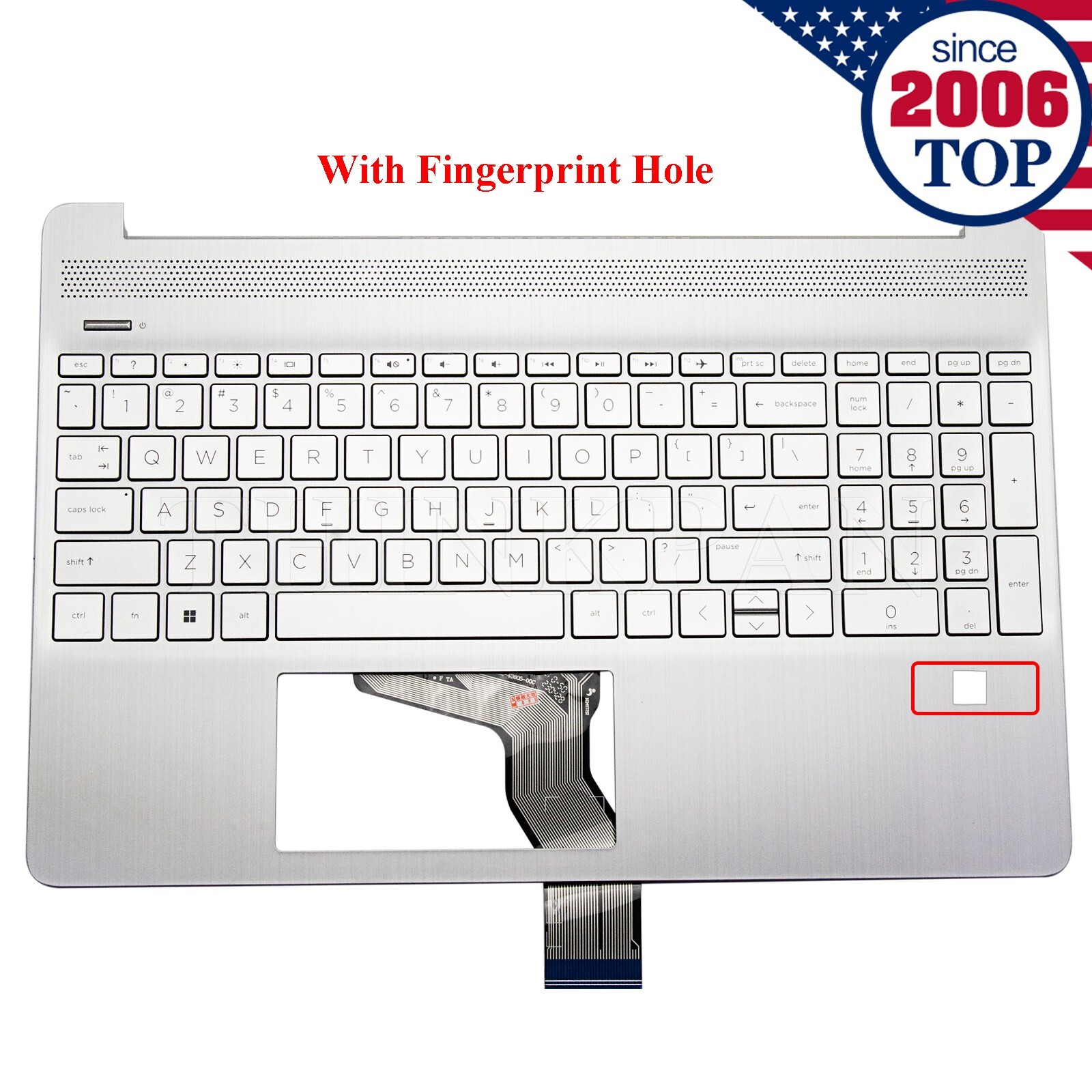 New HP 15-EF 15-DY 15S-EQ 15-EF0023DX Palmrest Keyboard No Backlit L63578-001 US