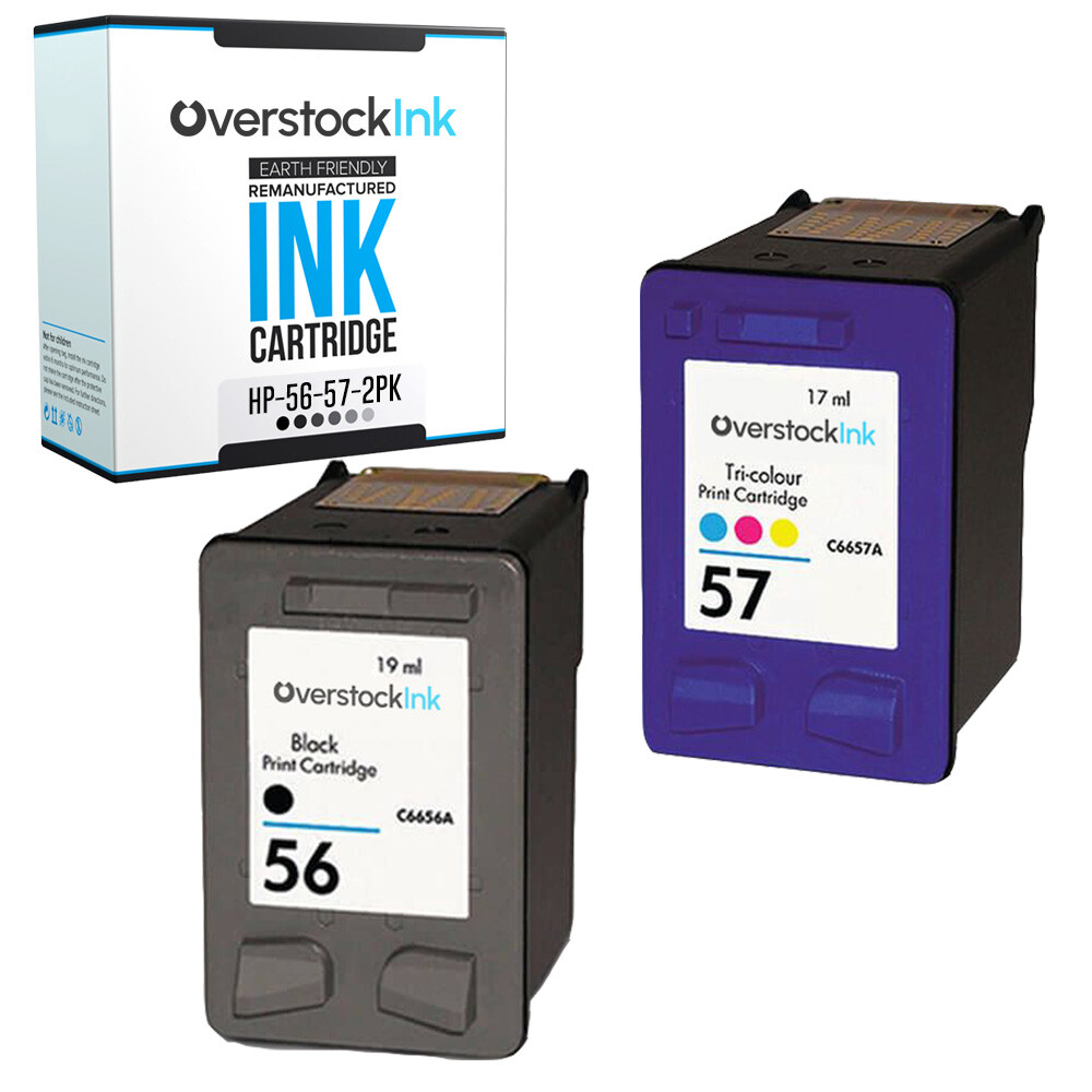 2PK Compatible OSI HP 56 57 Ink Cartridges for HP PhotoSmart 7760 7900 7960 7150