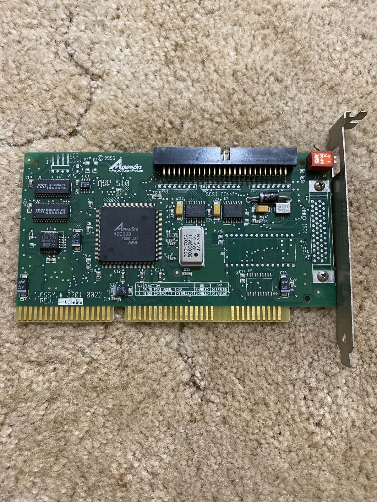 AdvanSys Advanced System Products ABP-510 ISA SCSI Controller Card 3201 0022