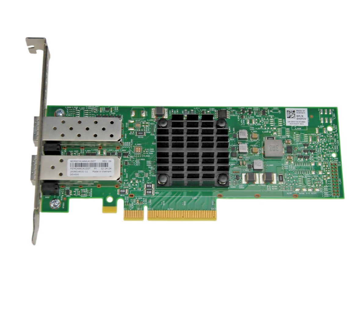 Dell Broadcom 57414 Dual Port 25GbE SFP28 PCI-e Network Adapter Card H3T3V