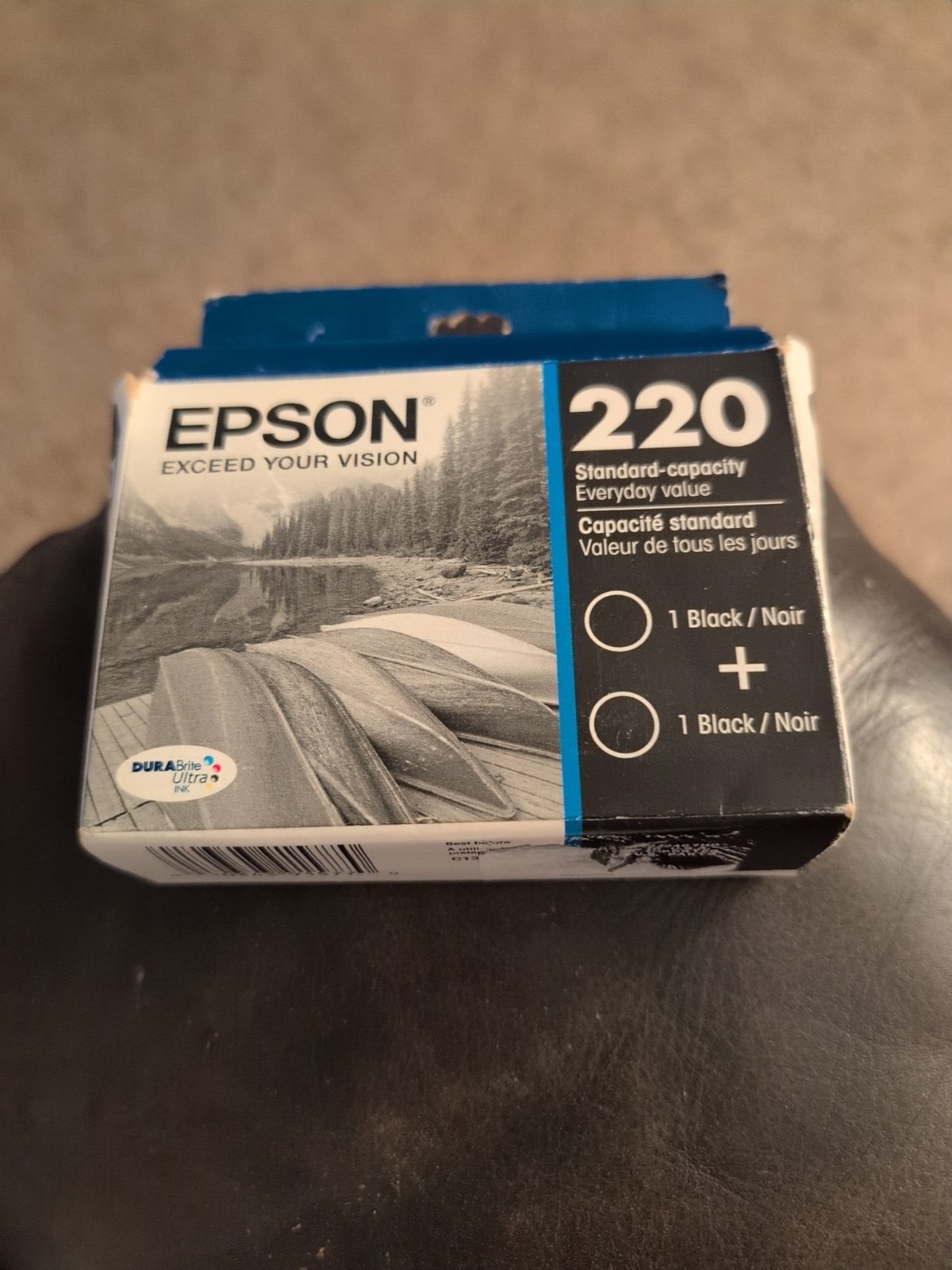 2pk NEW SEAL GENUINE Epson 220 Black Ink Cartridge Exp 3/2025