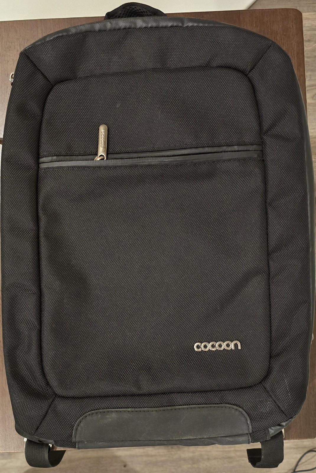 Cocoon Slim Backpack Black Laptop Bag 15" Built In Grid Cord Commuter Travel