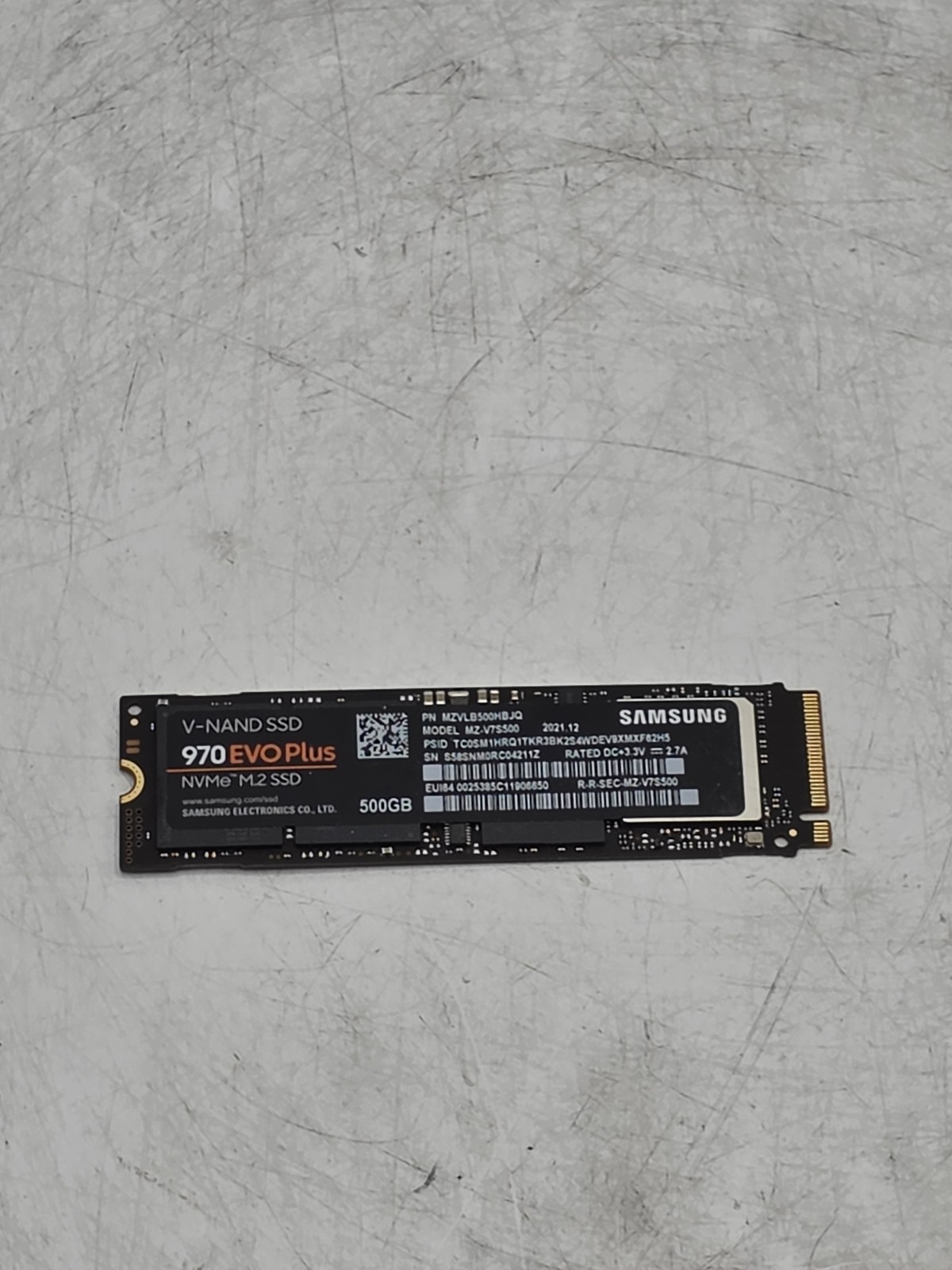 MZ-V7S500 Samsung 970 EVO Plus Series 500GB M.2 2280 NVMe PCIe Internal SSD