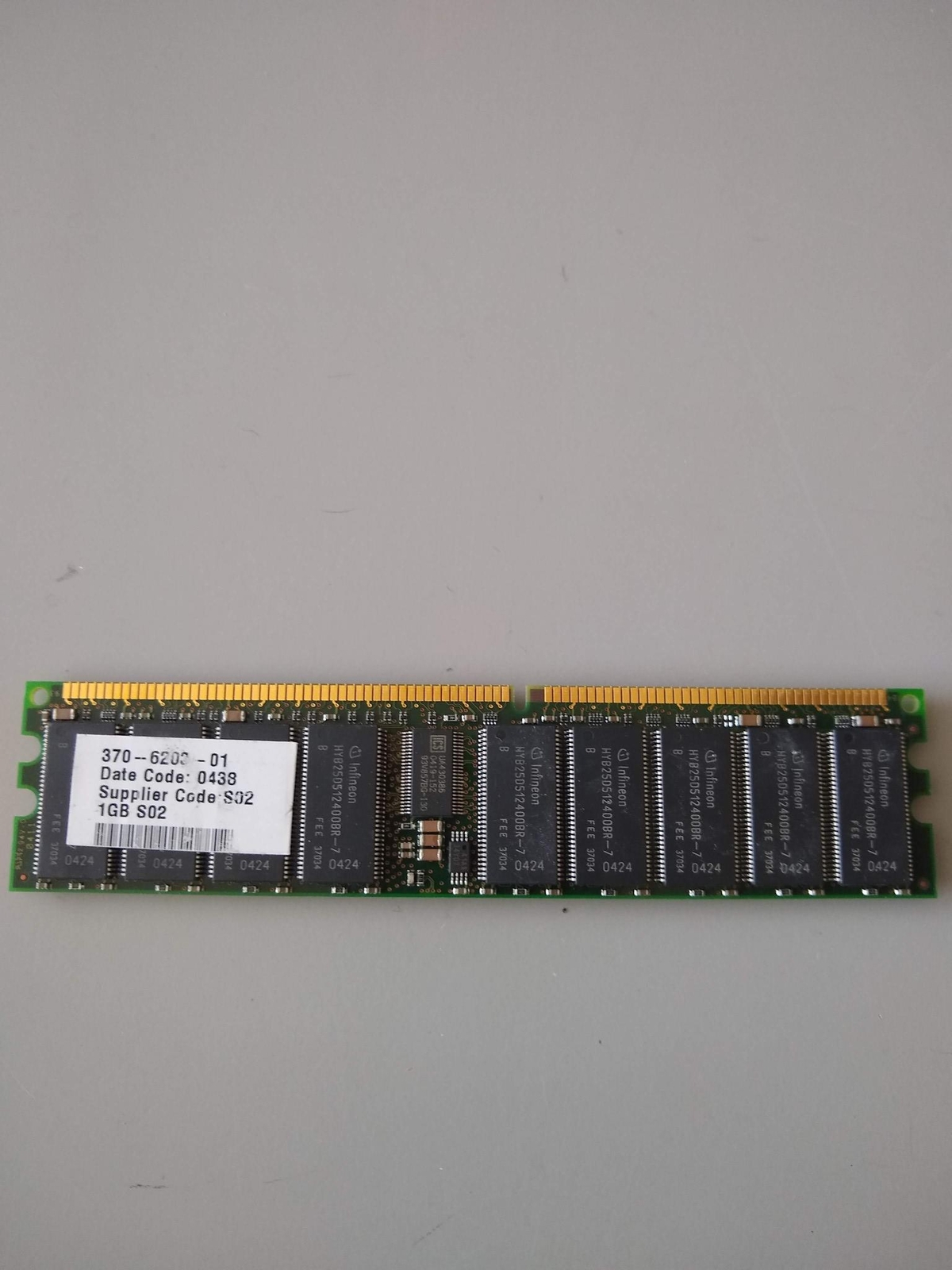 Sun Microsystems 370-6203-01 1GB DDR 266 CL2 ECC Reg PC2100R SDRAM Memory
