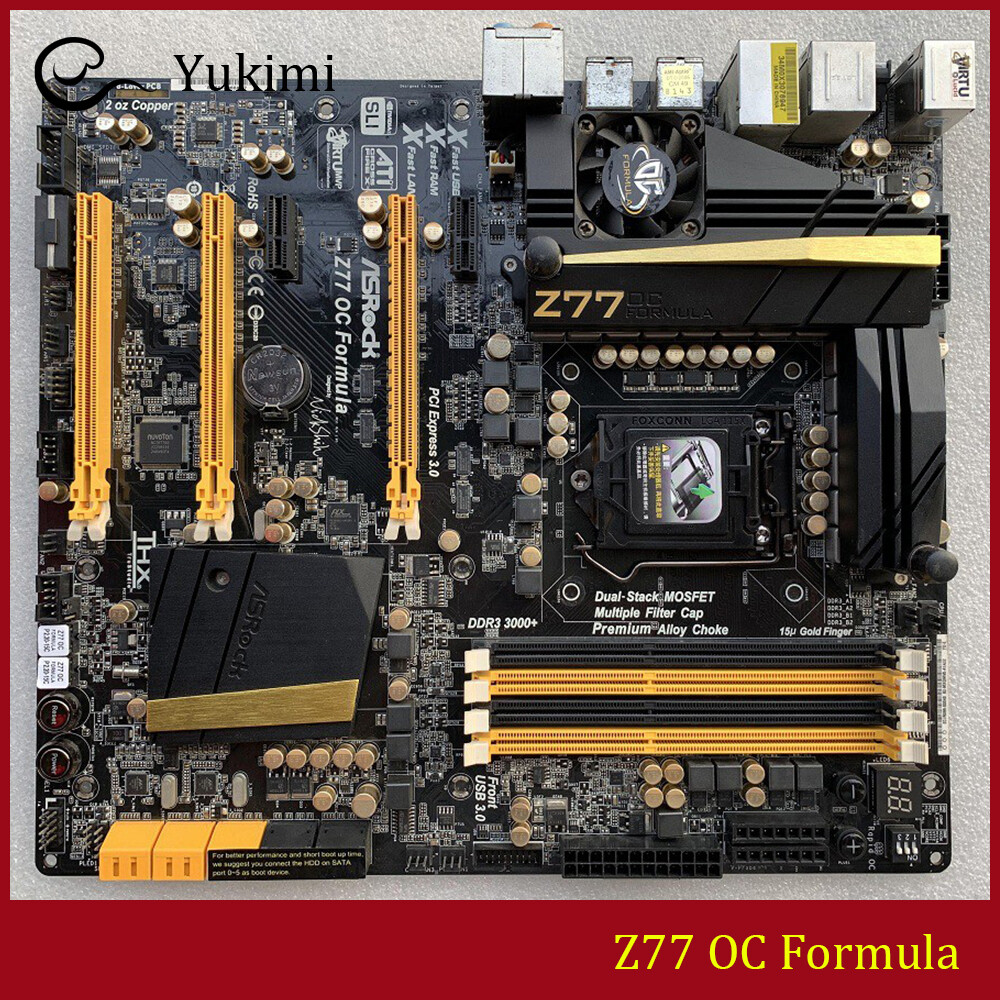 FOR ASROCK Z77 OC Formula LGA 1155 32GB HDMI E-ATX Motherboard Test OK