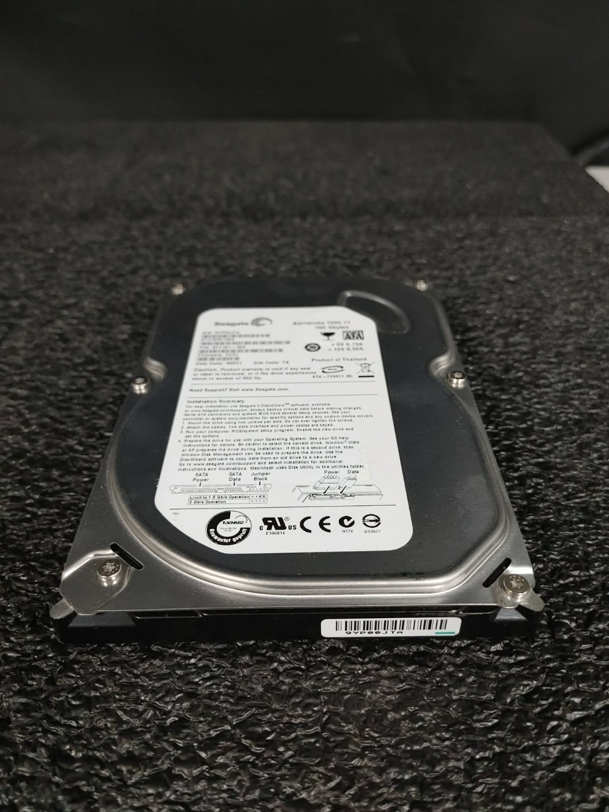 Seagate 9FZ181-303 ST3160813AS 160GB 7.2K RPM 16MB FW CC2J DC 09531 SATA 3.5"