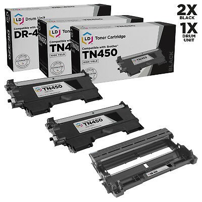 LD Comp Cartridge & Drum Set 3pk for Brother TN450 DR420 Intellifax 2840 2940