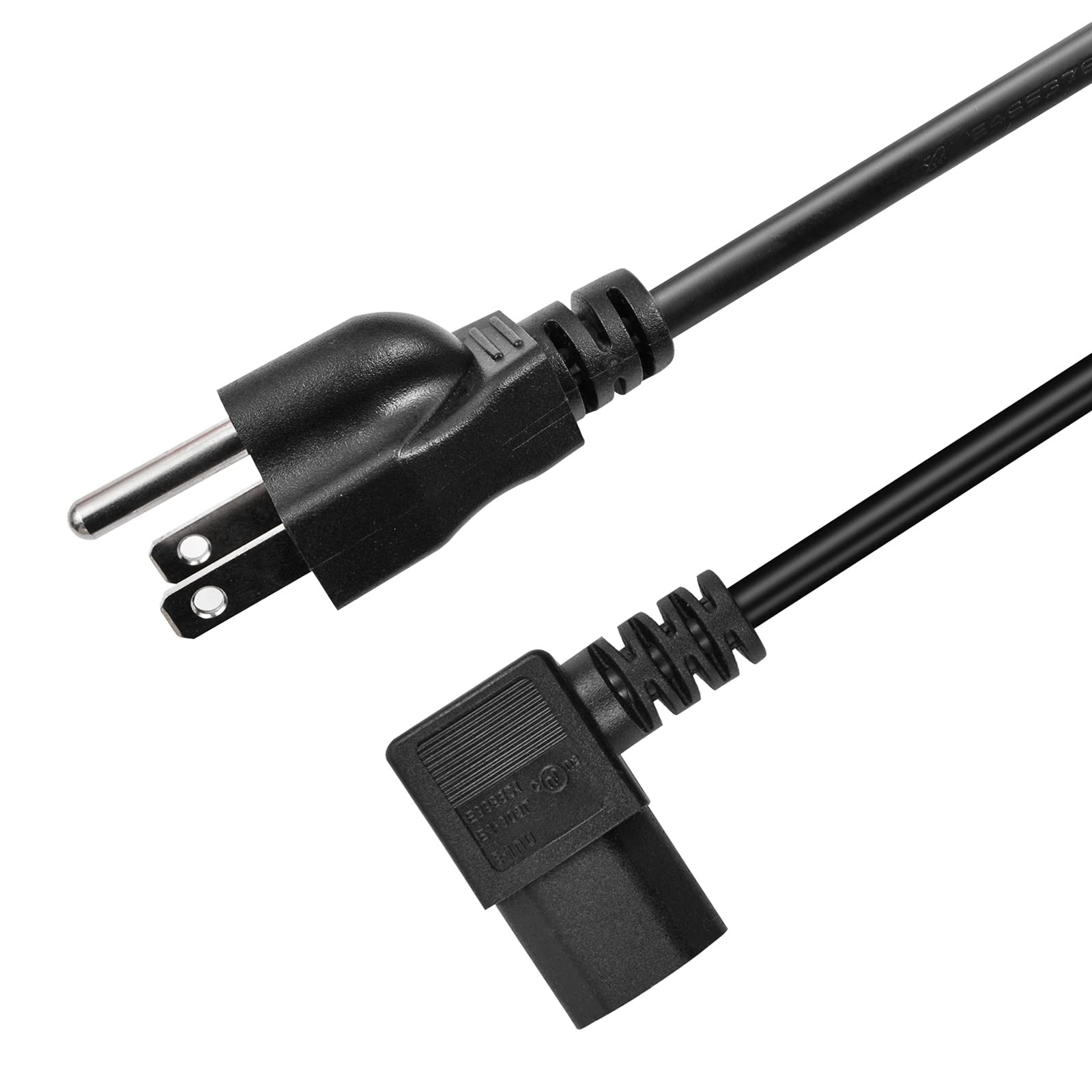 3 Prong Left Angle Power Cable Heavy Duty AC Cables forC13 Angle Type Cable ​...
