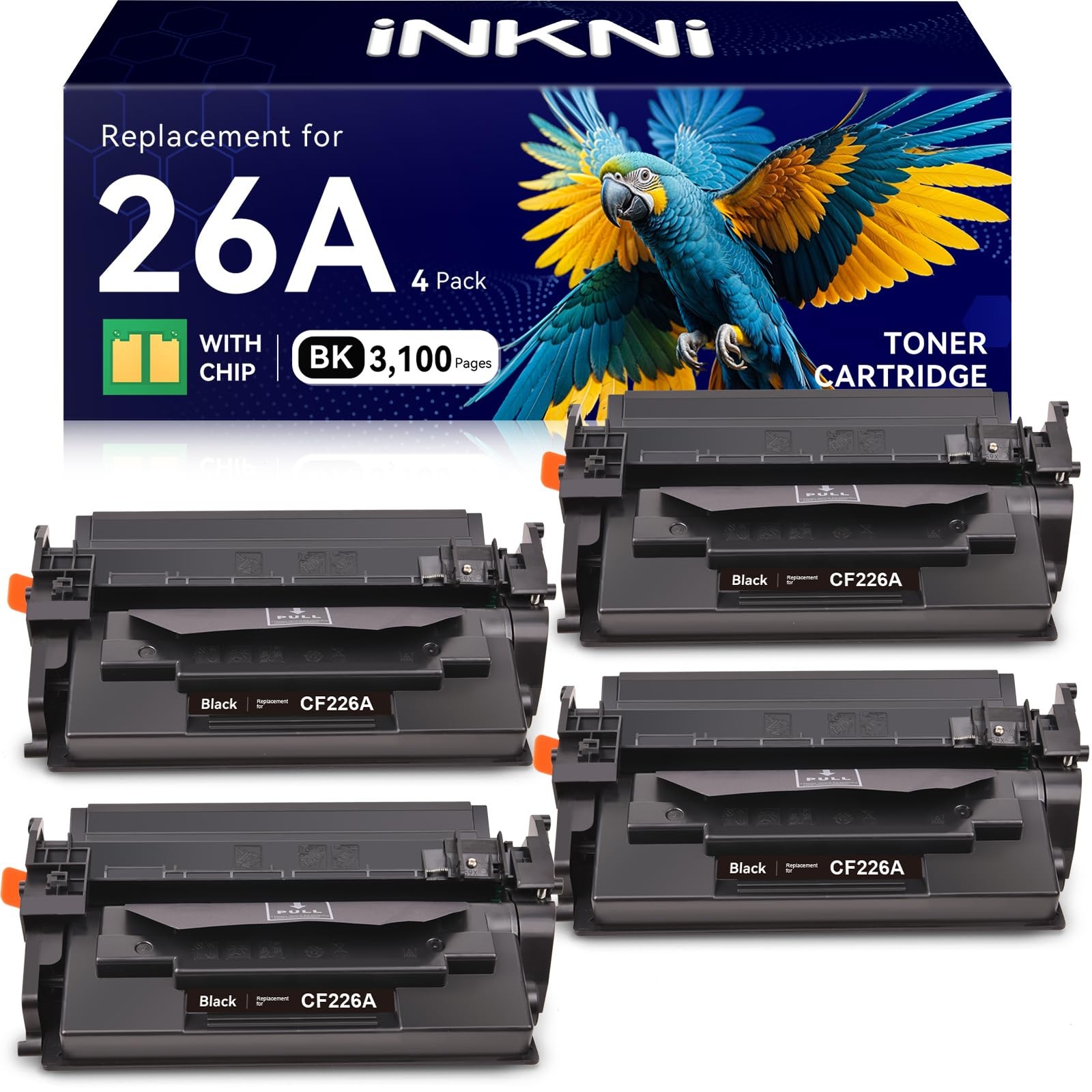 InkNI Compatible 26A Toner Cartridge for HP 26A 26X CF226A CF226X Black