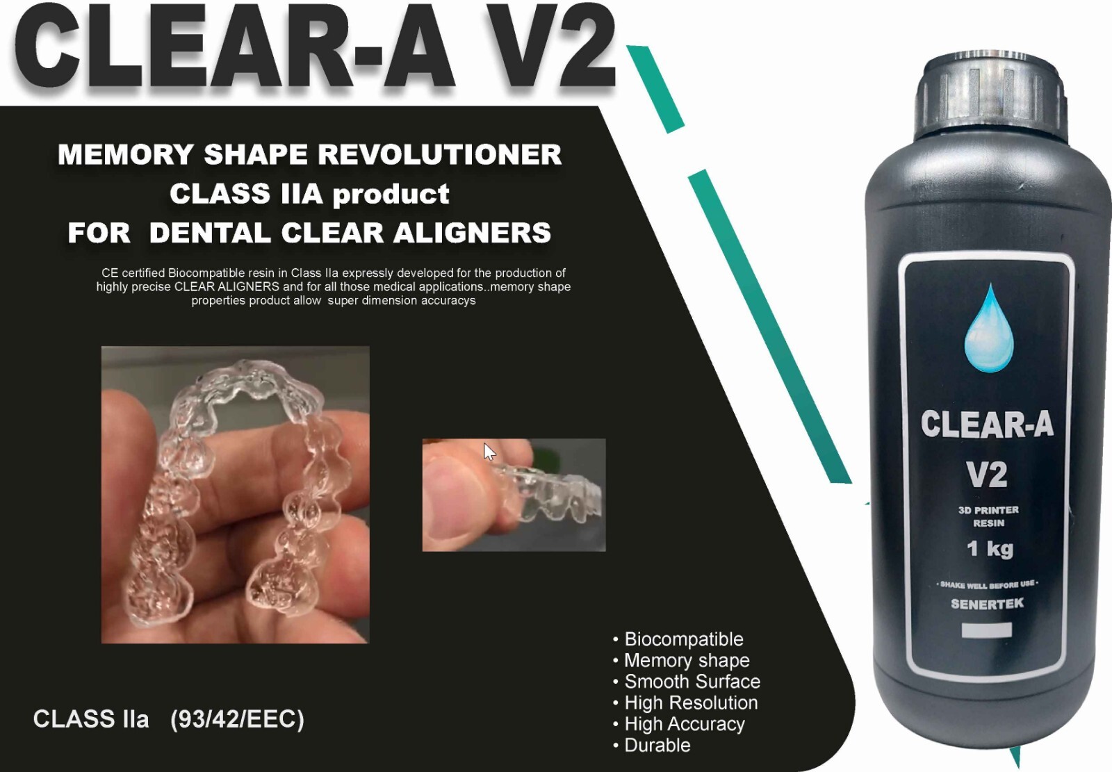 DLP SLA LCD  3d printer  CLEAR ALIGNER  resin