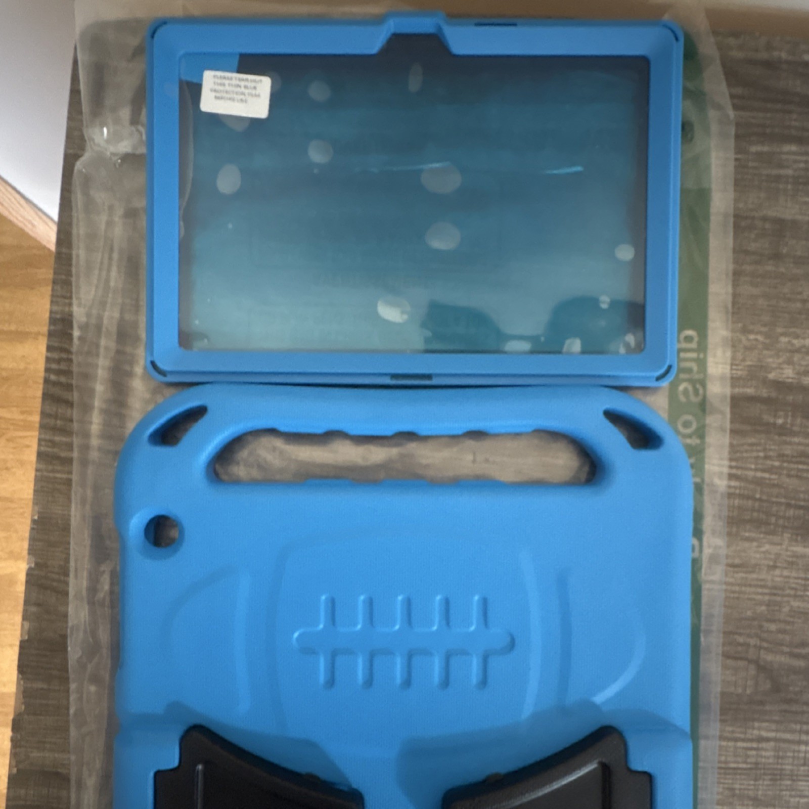 Blue Rugged Tablet Case Silicone Rubber Shockproof Impact Resistant Stand Handle