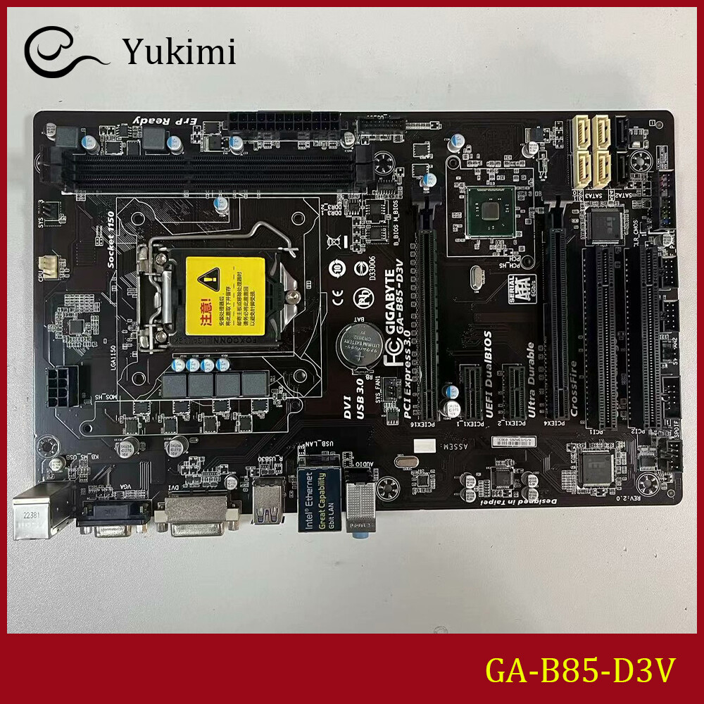 FOR GIGABYTE GA-B85-D3V  DDR3*2 16GB LGA 1150 ATX Motherboard Test OK
