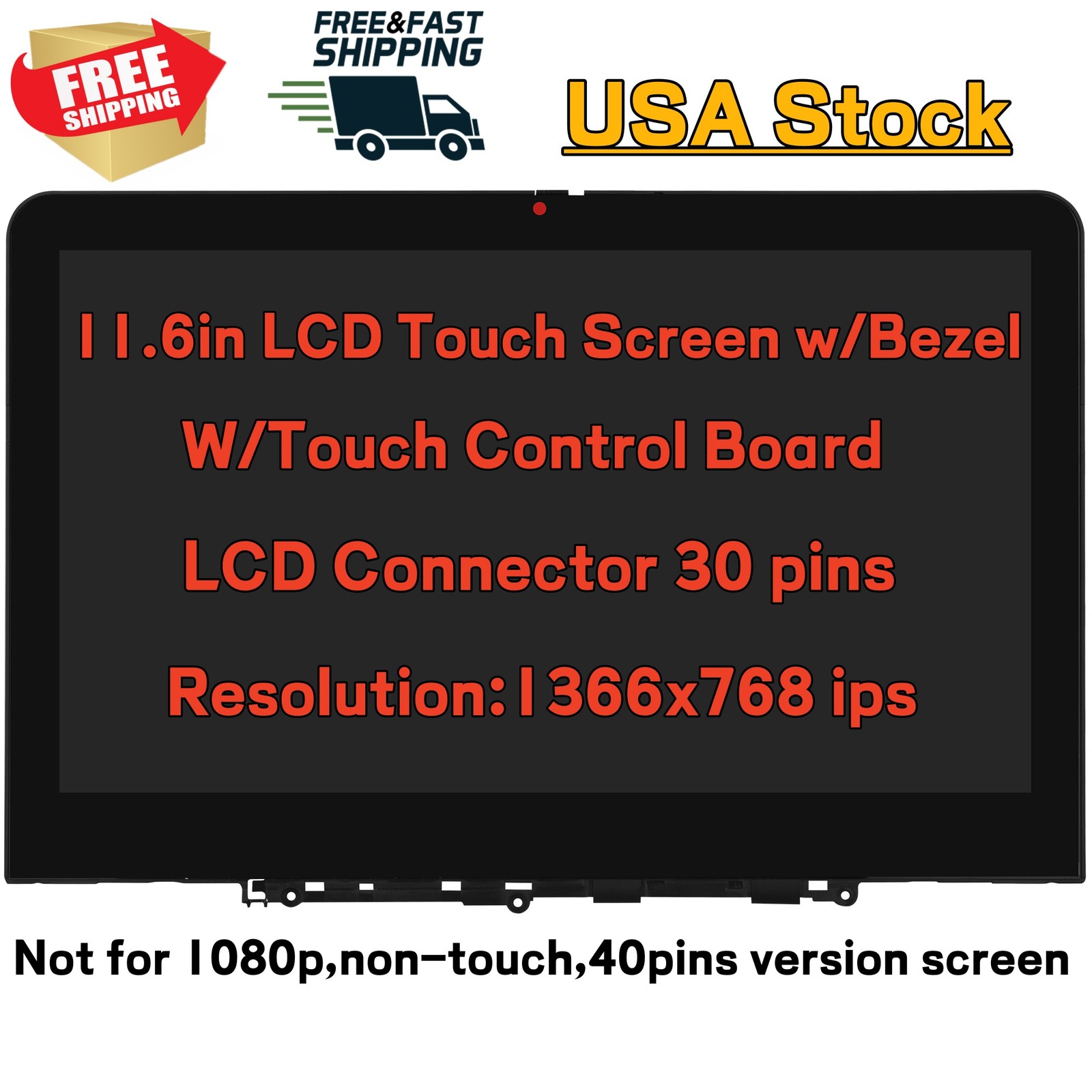 5M11Q54440 5M11Q54434 For Lenovo 500e Chromebook Gen 4s Lcd Touch Screen w/Bezel