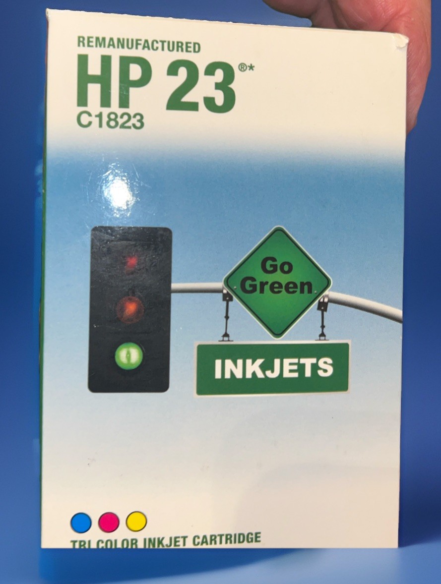 HP23 #C1823 Focus Manufactured Tri Color Blue Red Yellow Inkjet Cartridge   New