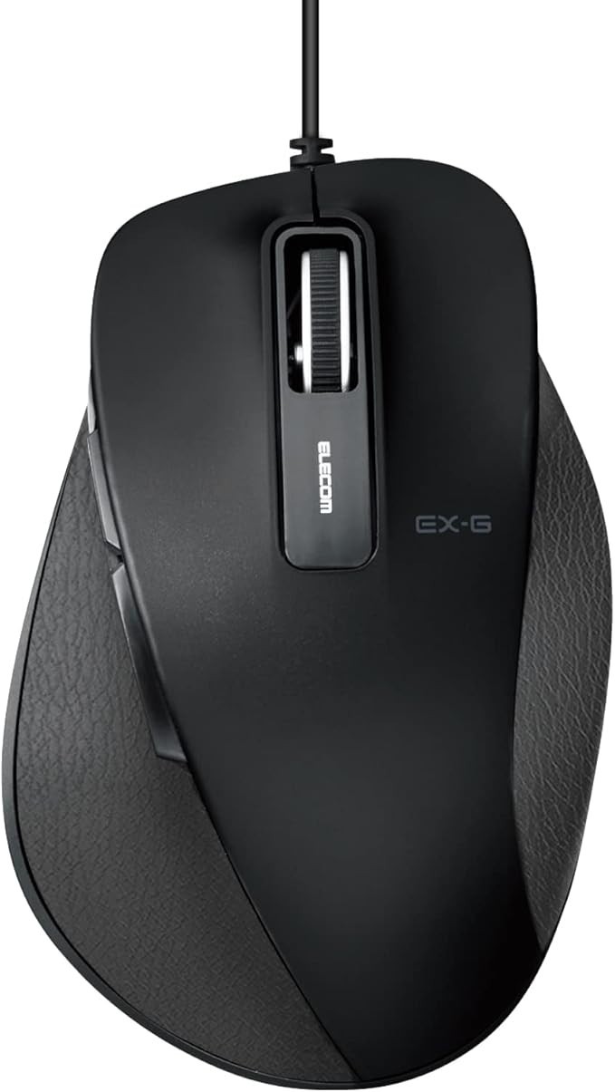 Ergonomic Wired Mouse 5 Button Silent Click USB New Sealed Elecom EX-G