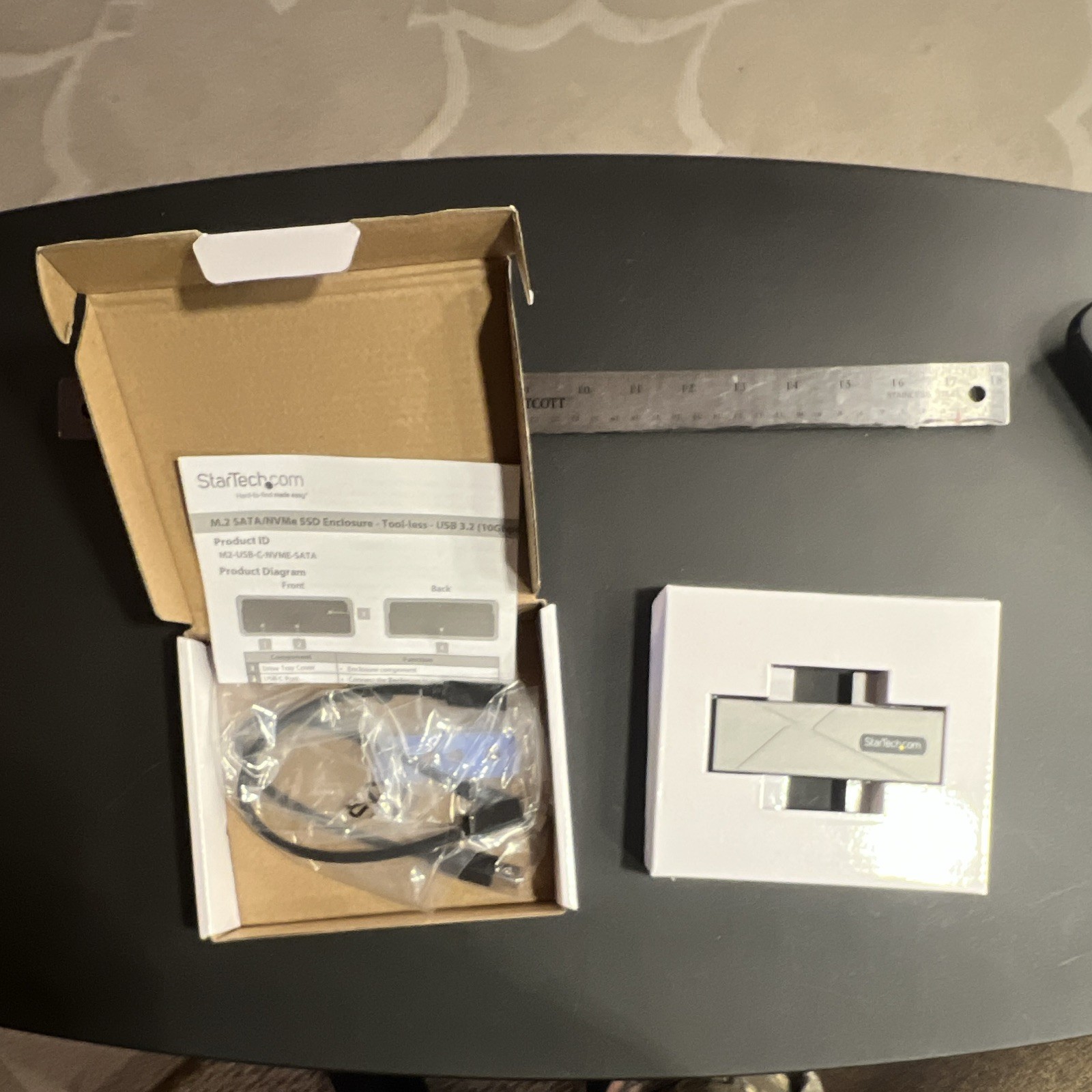 StarTech M2-USB-C-NVME-SATA M.2 SSD Enclosure USB-C 10Gbps SATA NVMe Open Box