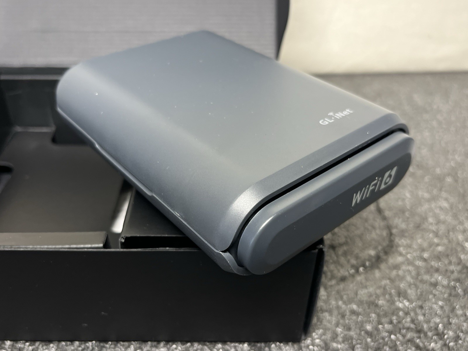 GL.iNet GL-AXT1800 Pocket-Sized Wi-Fi 6 Gigabit Travel Router (Slate AX)