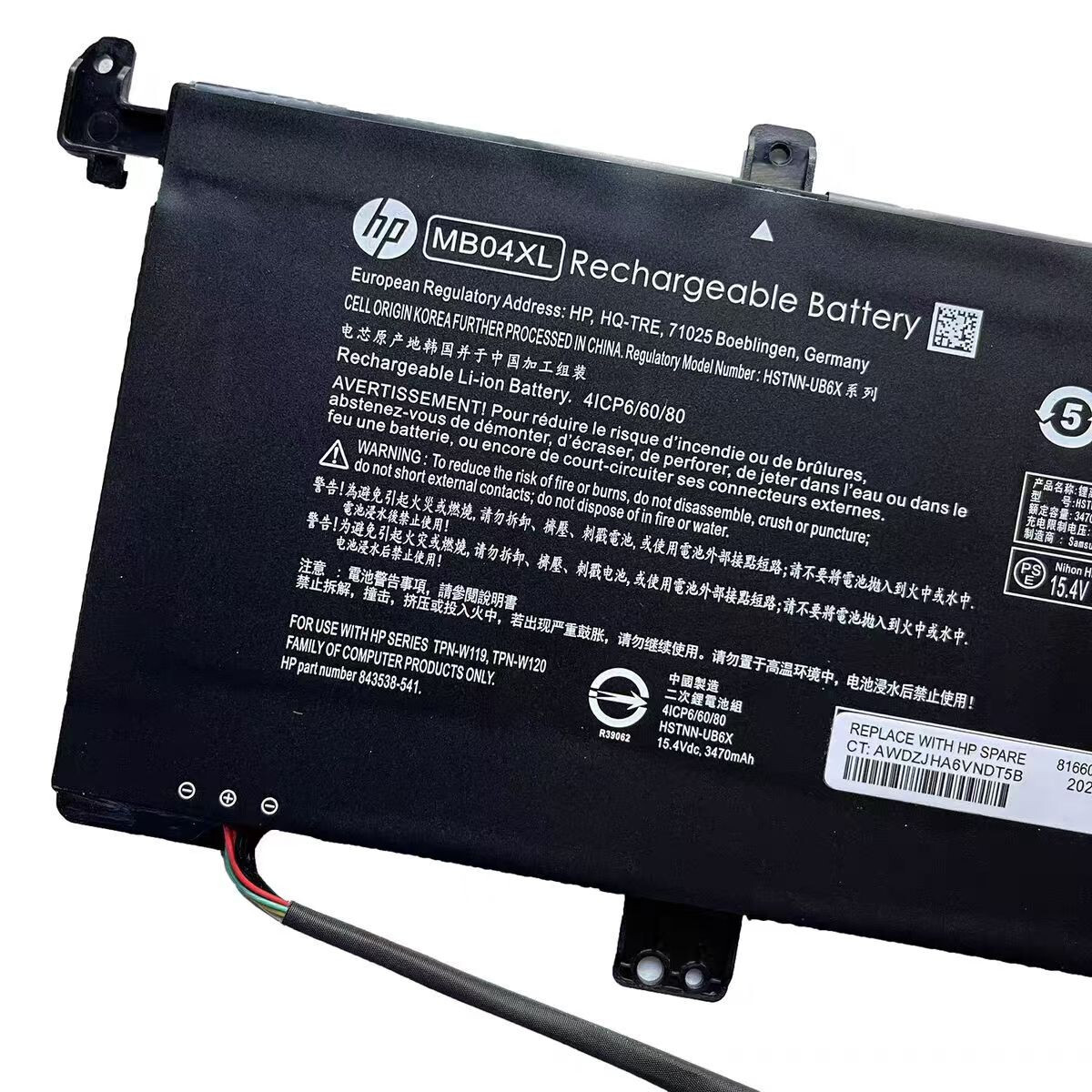 Genuine MB04XL Battery For HP Envy X360 M6-AQ 15-AQ 844204-850 HSTNN-UB6X